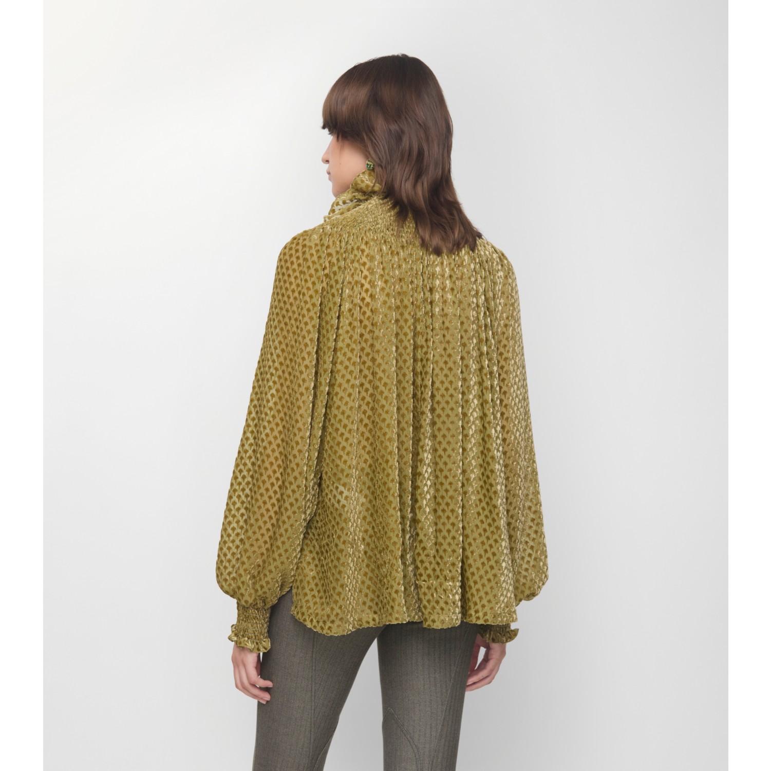 Torch Silk Blend Velvet Blouse