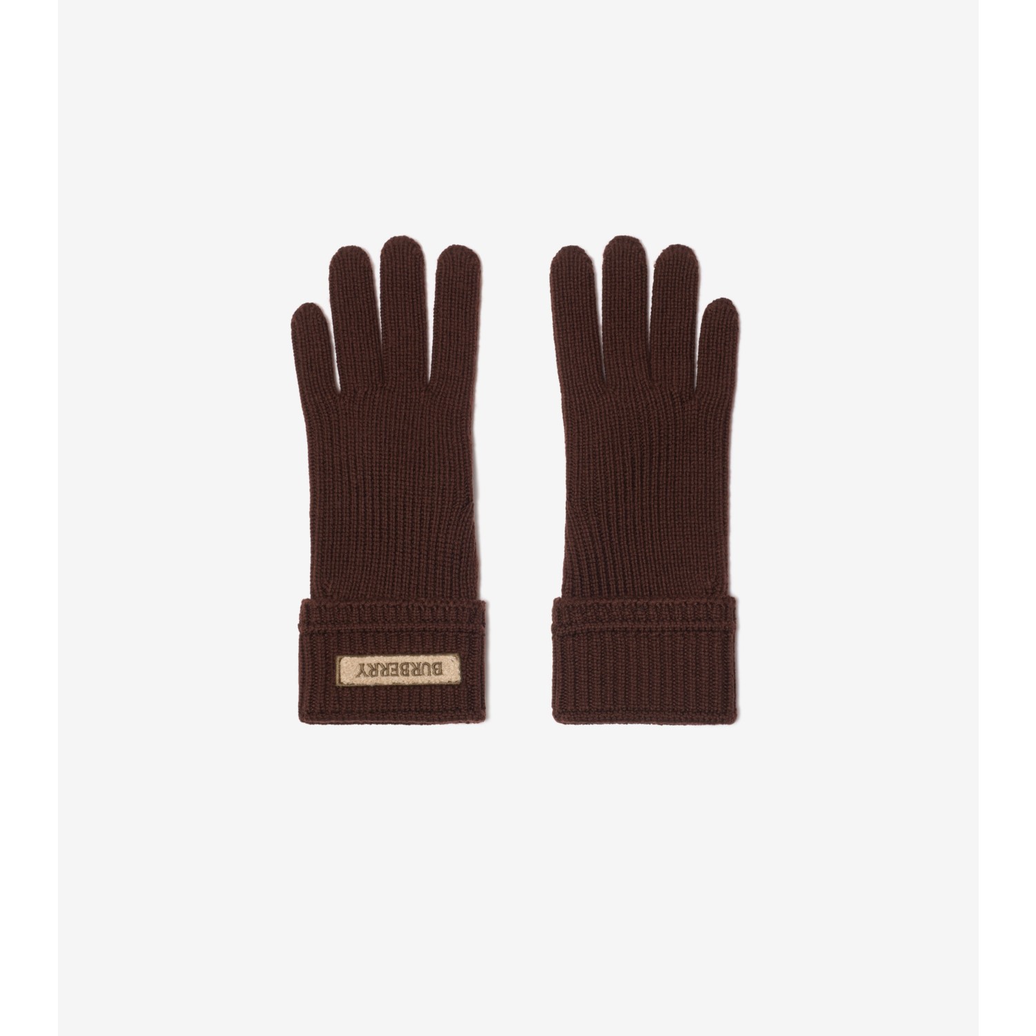 Logo Patch Wool Blend Gloves