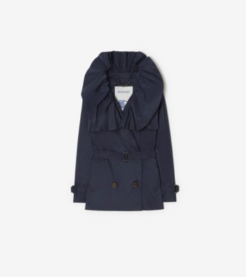 Faille Clare Trench Jacket Dark ink ®