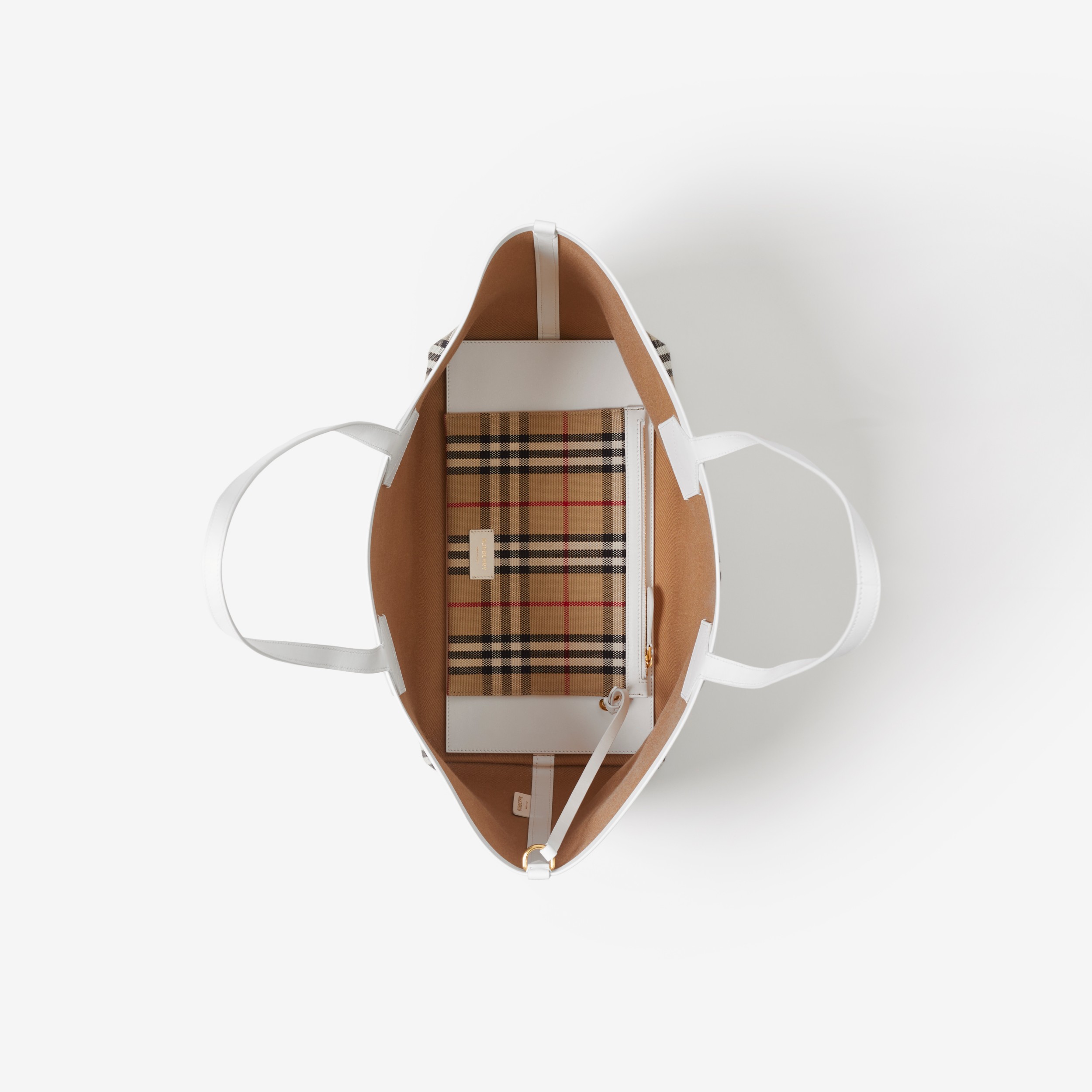 Medium London Tote Bag in Archive Beige/white - Women | Burberry® Official - 4