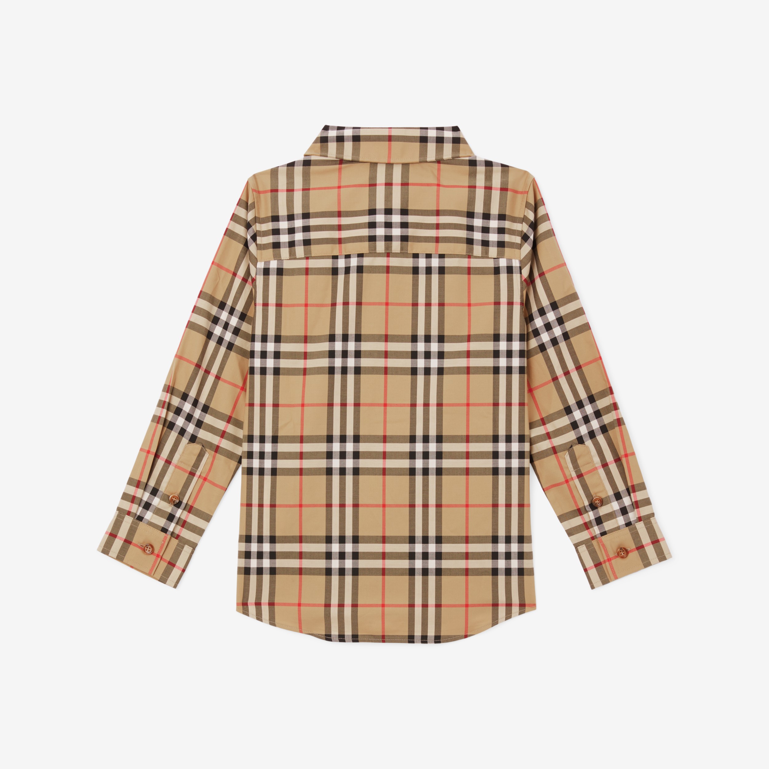 Vintage 格纹弹力棉质衬衫 (典藏米色) | Burberry® 博柏利官网 - 2