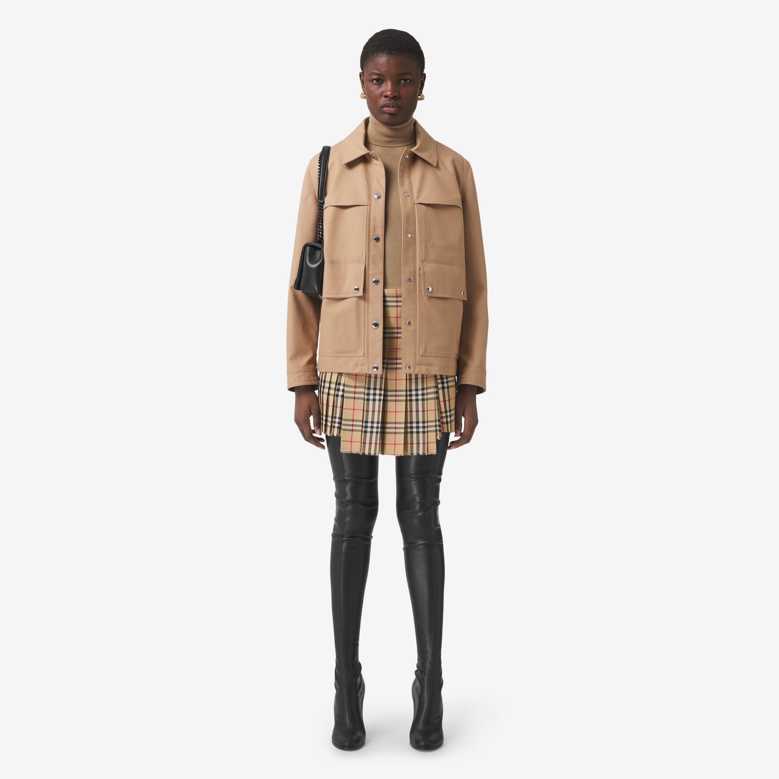 Vintage Check Wool Kilt in Archive Beige - Women | Burberry® Official - 2