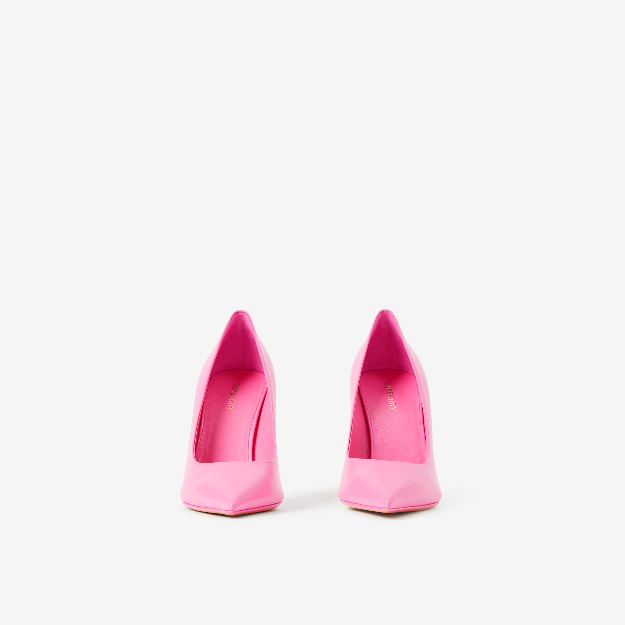 Leather Point-toe Pumps in Bubblegum Pink - Women | Burberry® Official - 2