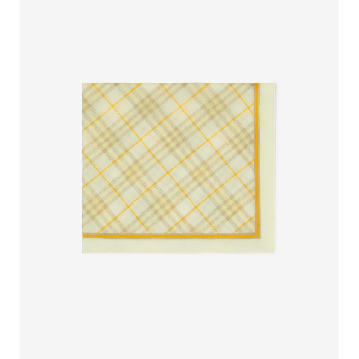 Shop Burberry Check Cotton Scarf In Wheat