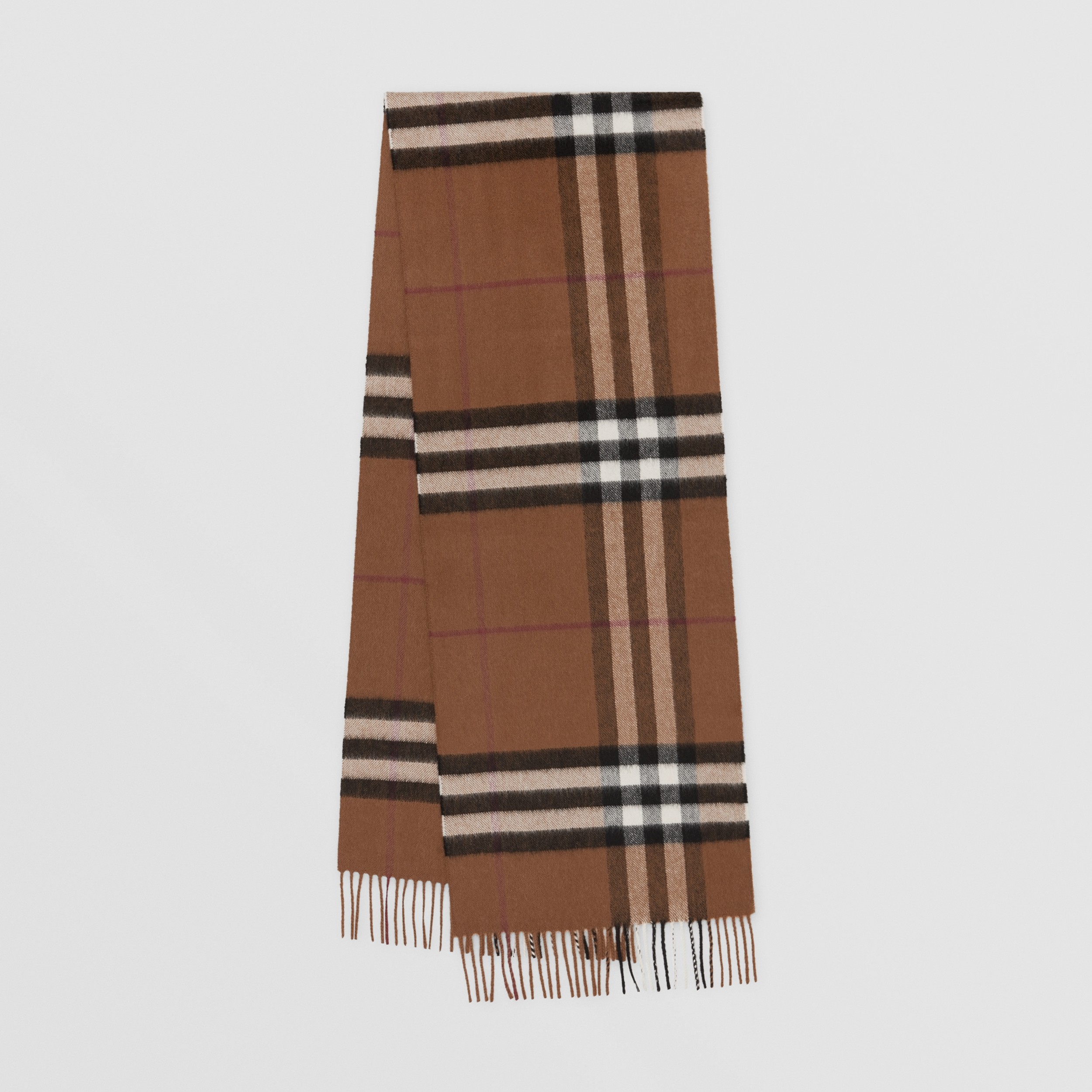 经典格纹羊绒围巾 (桦木棕) | Burberry® 博柏利官网 - 1