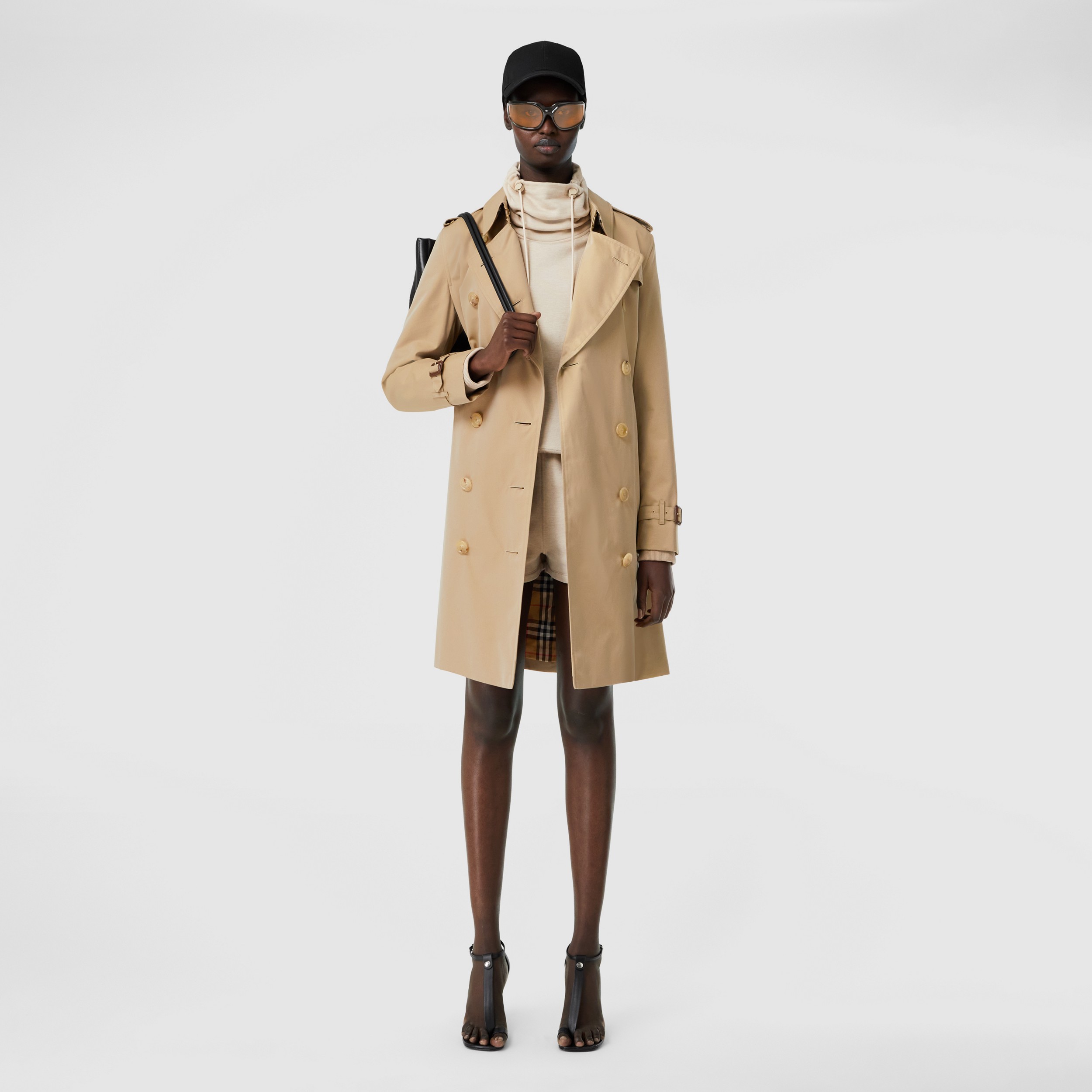 Trench coat Heritage Kensington de longitud media (Miel) - Mujer | Burberry® oficial - 1