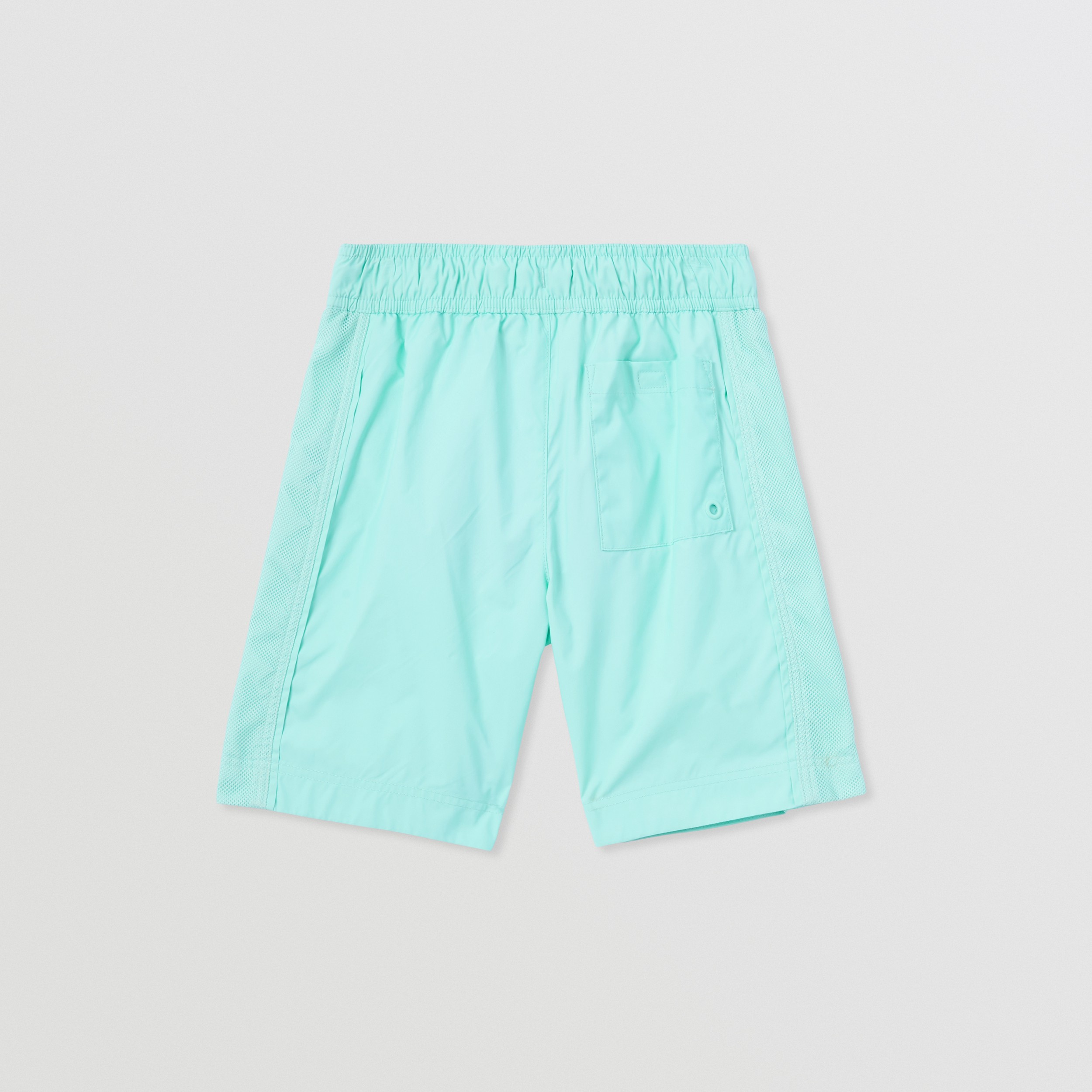 Horseferry Motif Nylon Swim Shorts in Light Aqua Blue | Burberry® Official - 3