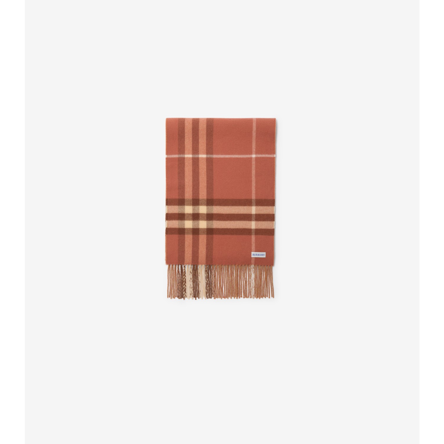 Contrast Check Cashmere Scarf