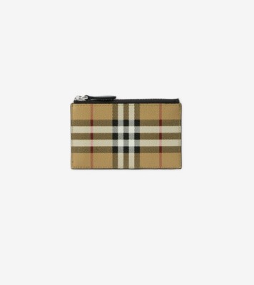 確実正規品Burberry チェック柄ベルト 箱、レシート付きdrip swag Check Zip Card Case in Archive beige - Men | Burberry® Official