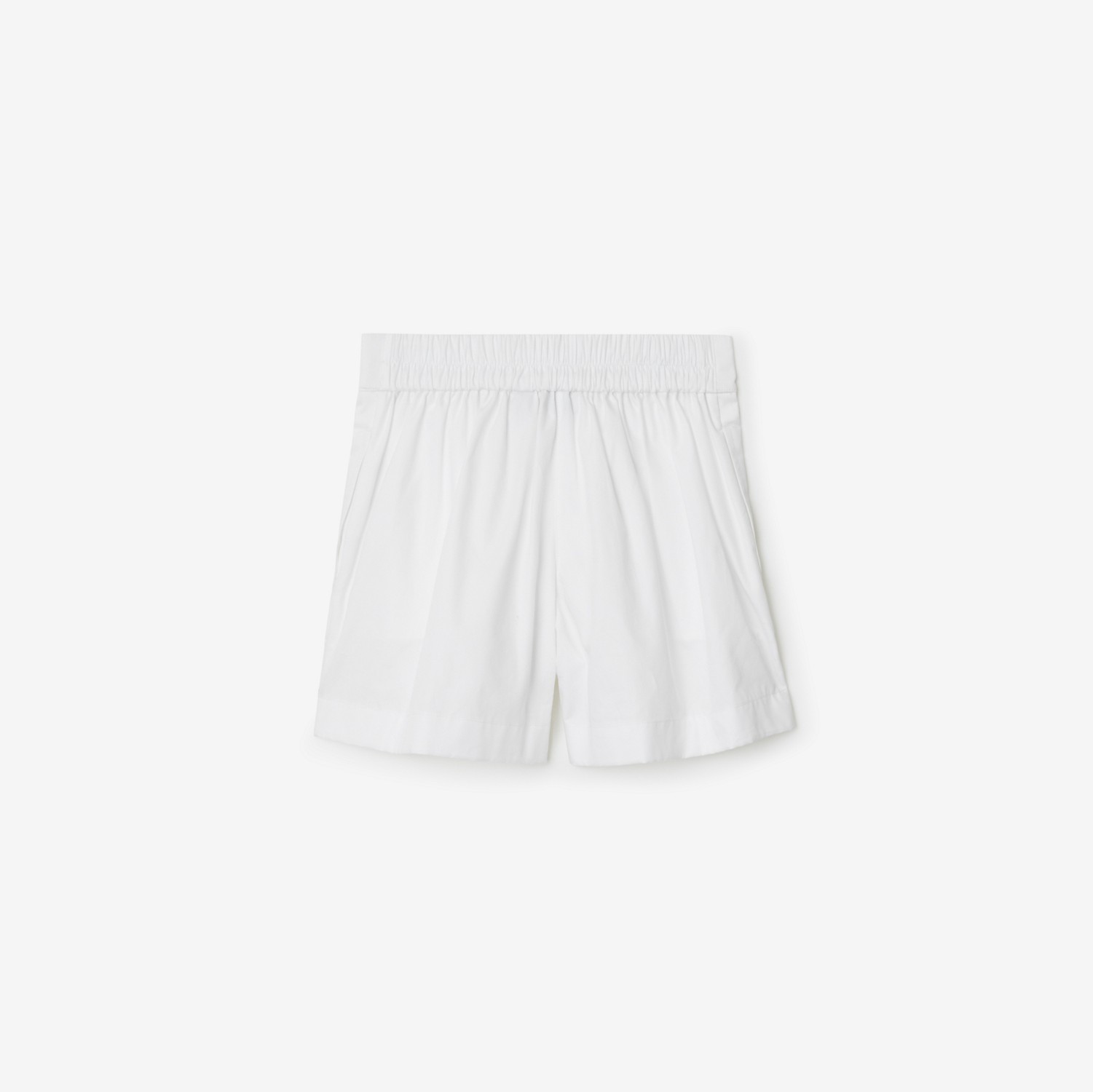 Baumwoll-Shorts mit Falten und EKD-Motiv