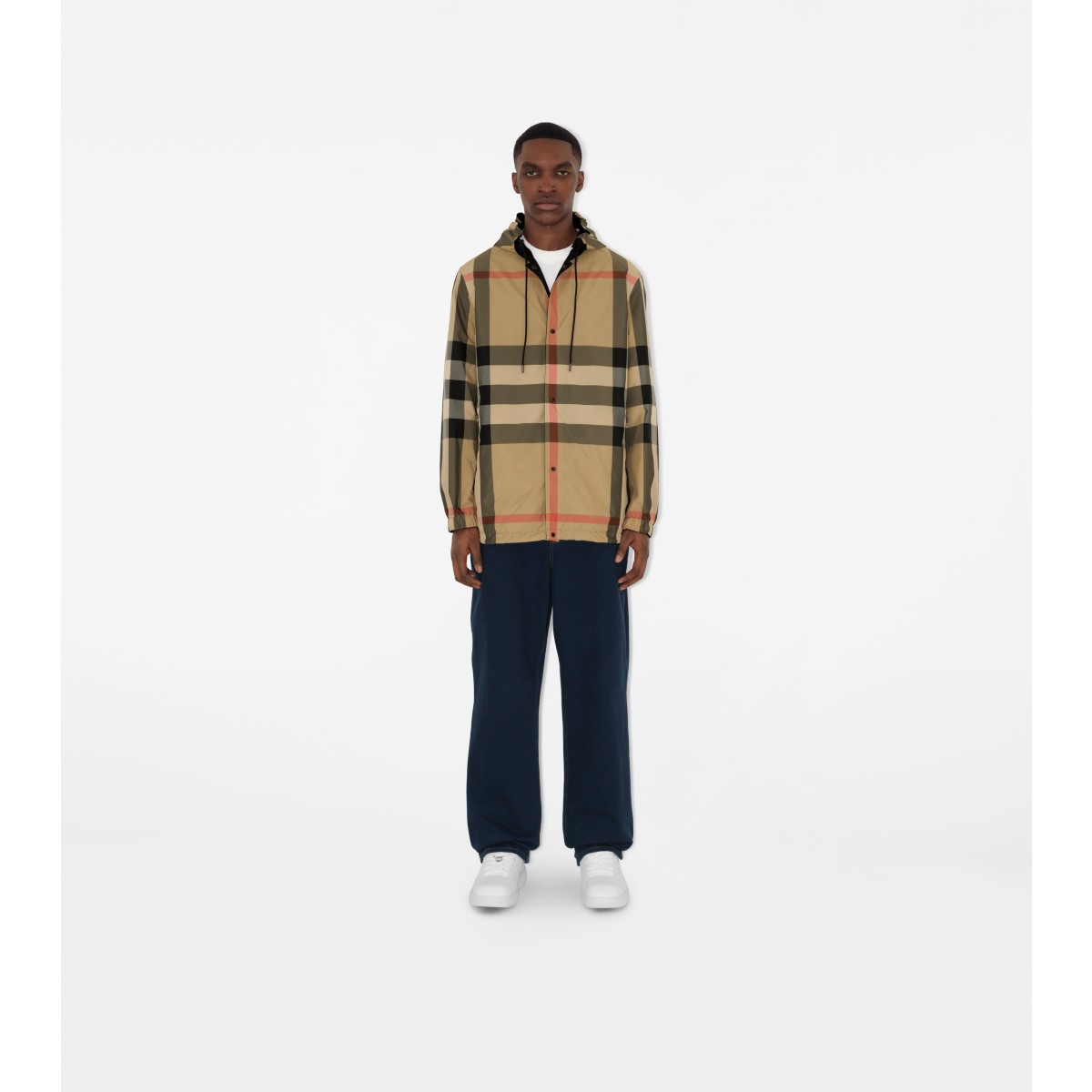  Check Reversible Hooded Jacket