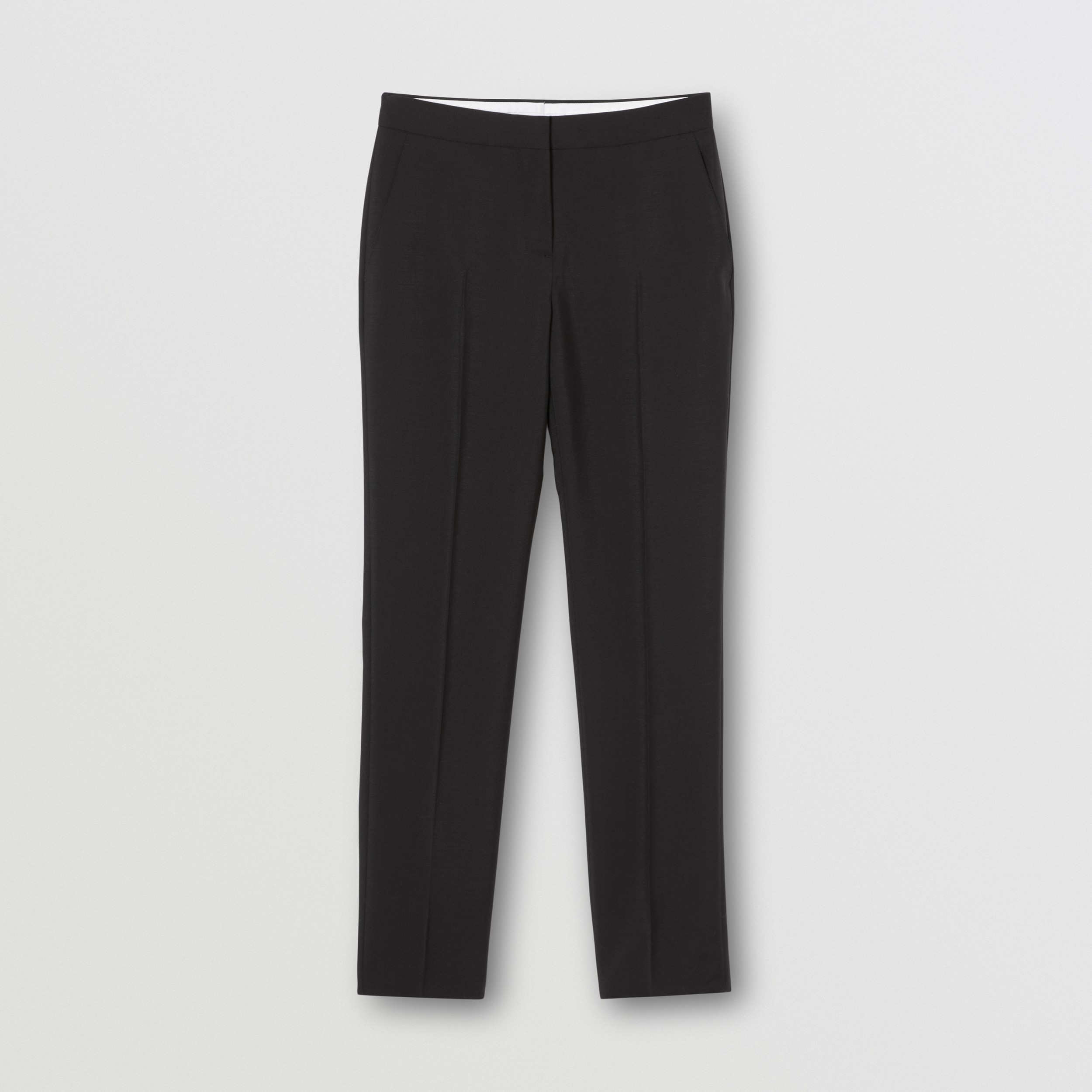 Pantalones de vestir en angora y lana (Negro) - Mujer | Burberry® oficial - 1