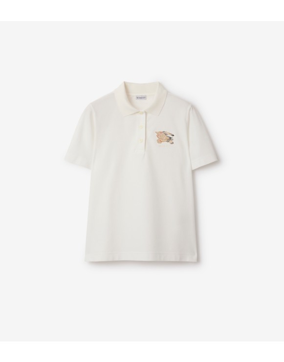 Baumwoll-Poloshirt mit EKD-Motiv und Check