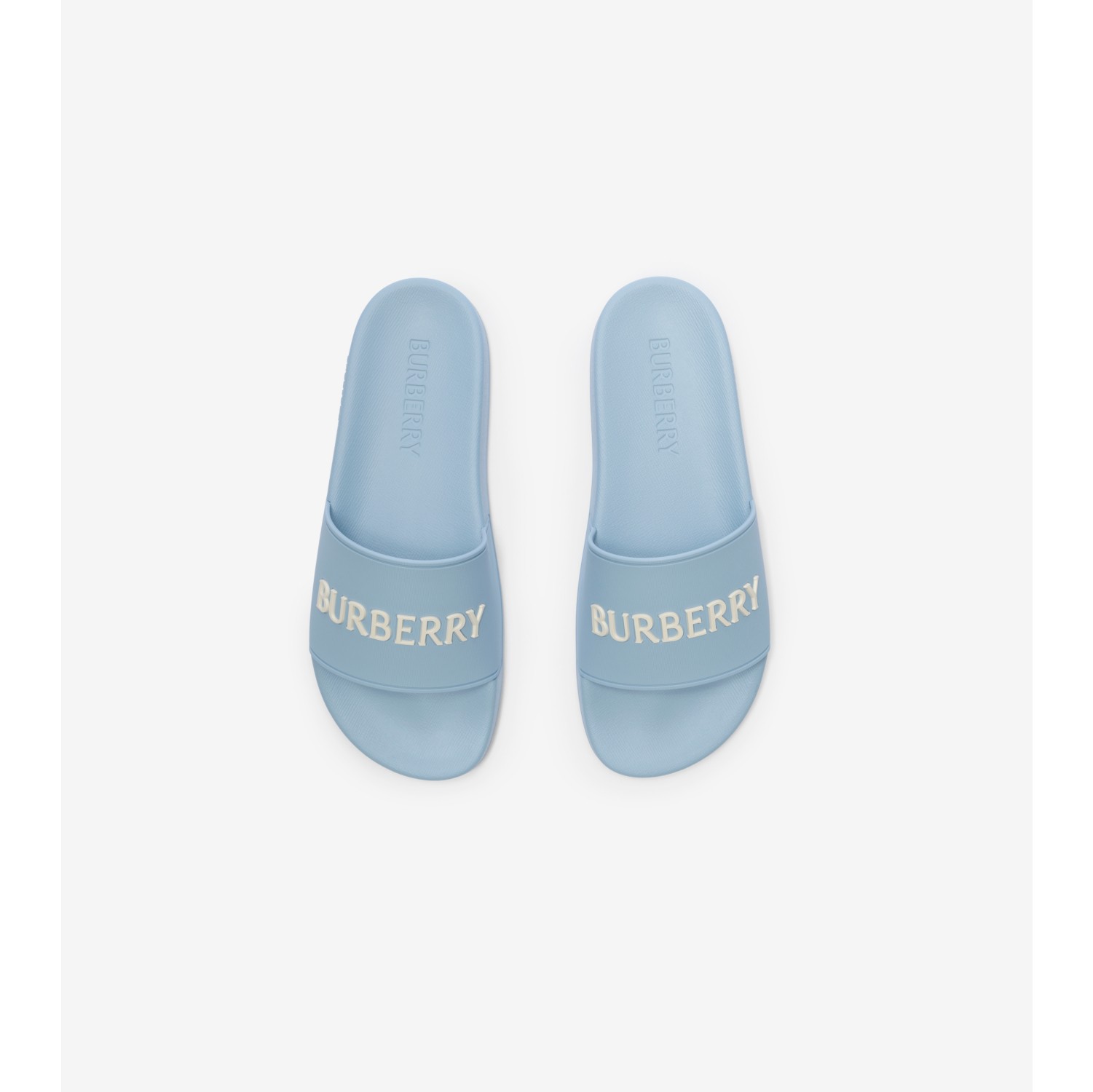 Logo Slides in Sunbleached blue/dove white - Women | Burberry® Official
