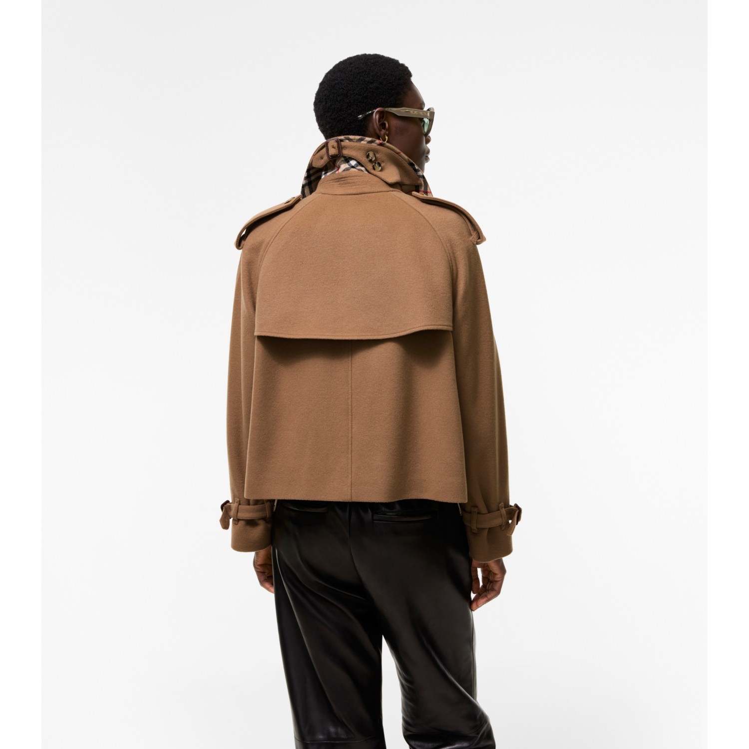 Cropped Cashmere Mayfair Trench Jacket - thumbnail 4