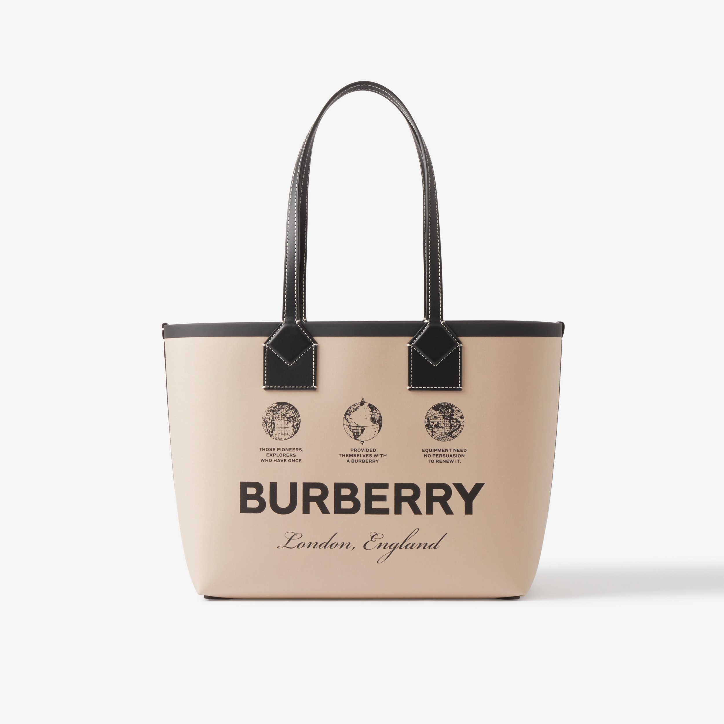 Bolsa tote London - Pequena (Bege) - Mulheres | Burberry® oficial - 1