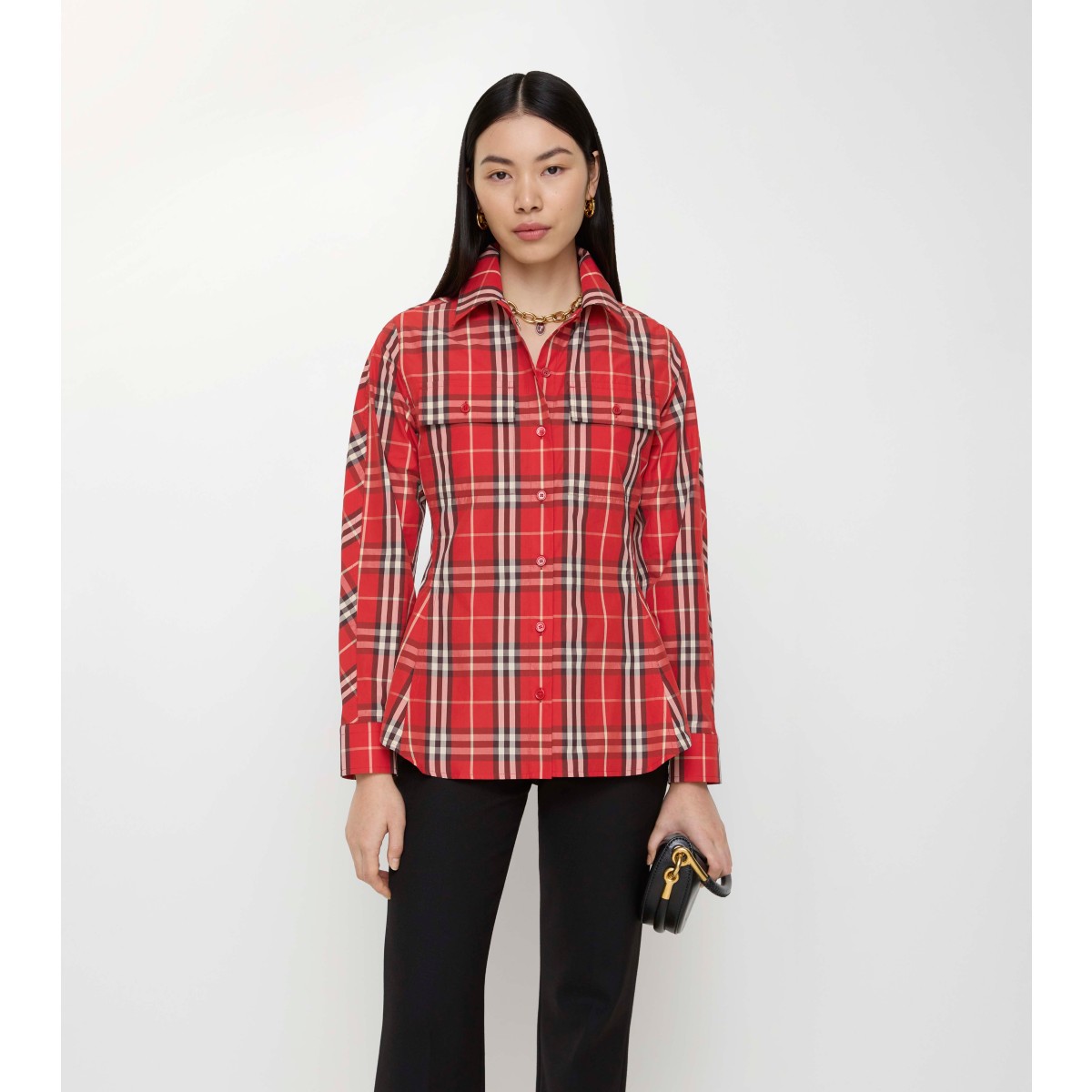  Check Slim Fit Cotton Shirt