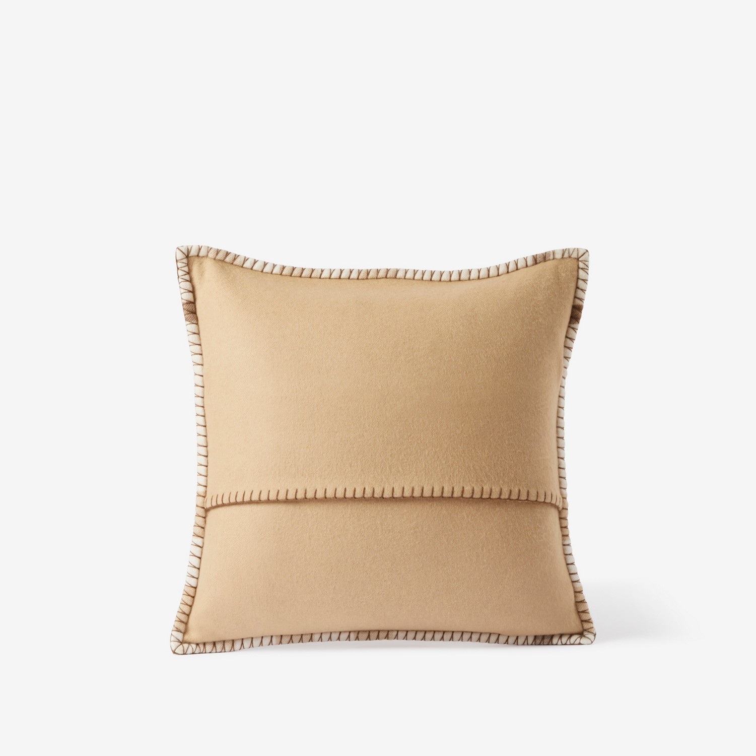 Check Cashmere Cushion Cover in Soft Fawn | Burberry® Official