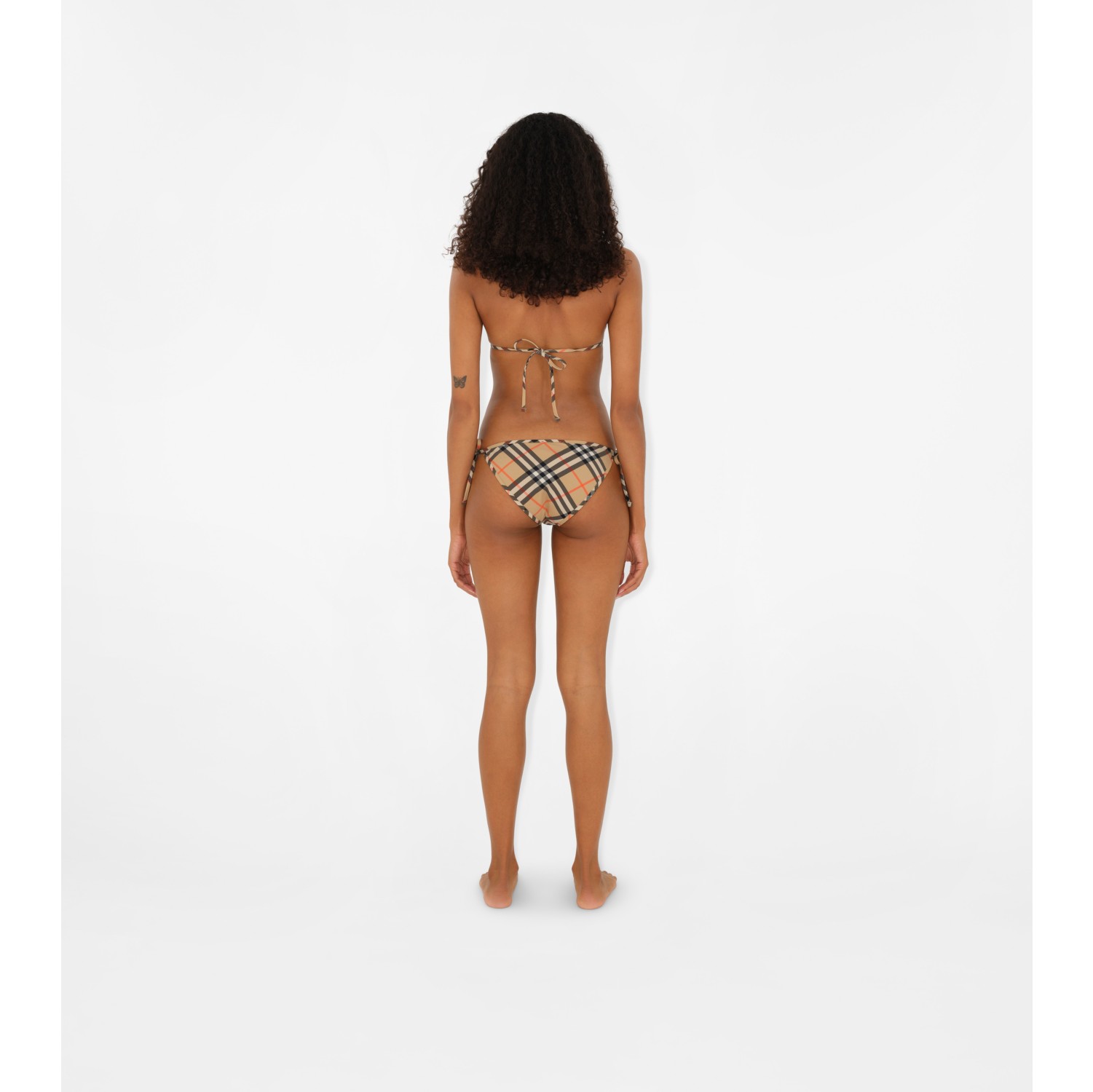 Check Bikini Briefs in Sand beige - Women | Burberry® Official