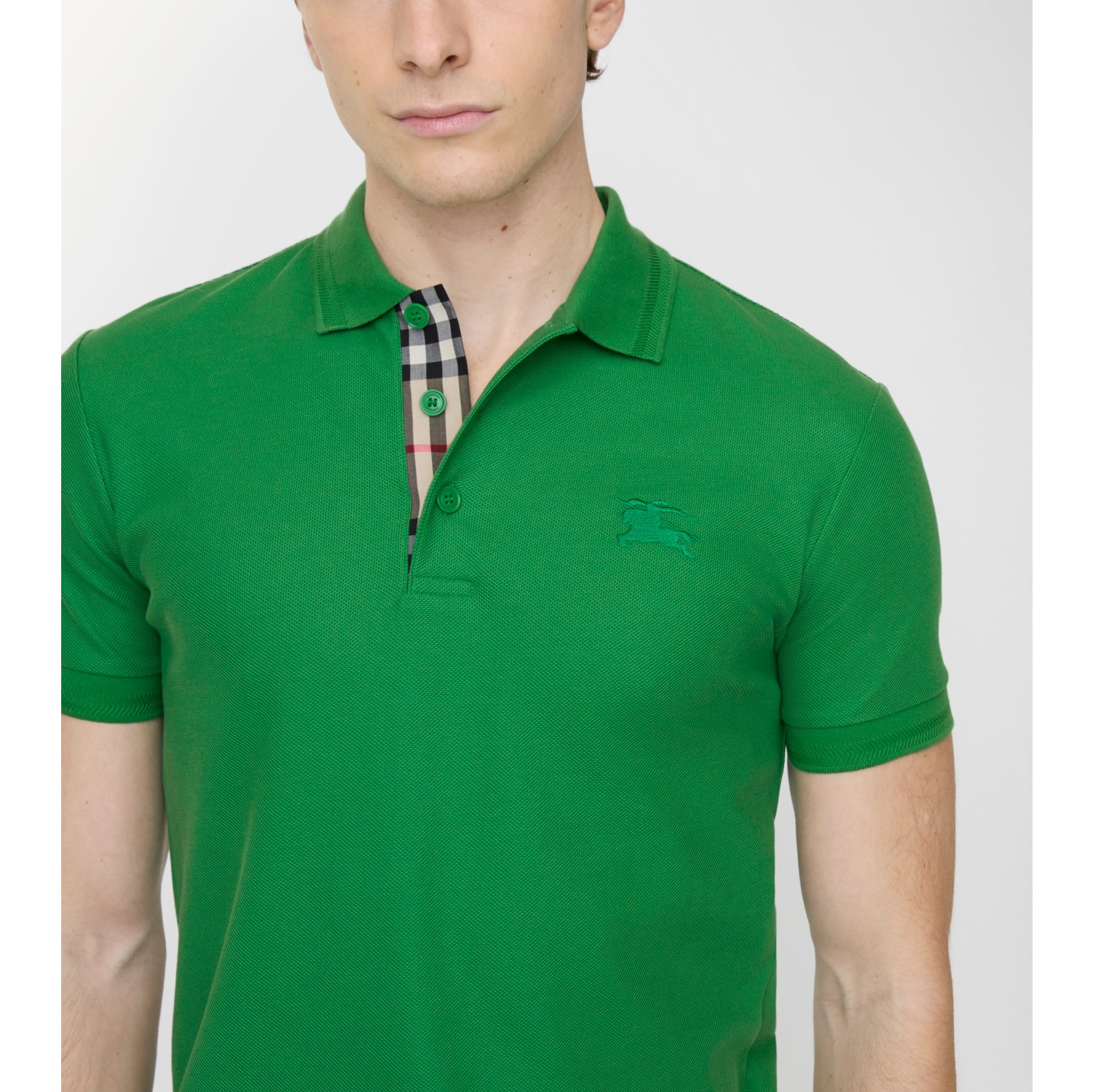 Cotton Polo Shirt in Leaf green - Men | Burberry® Official