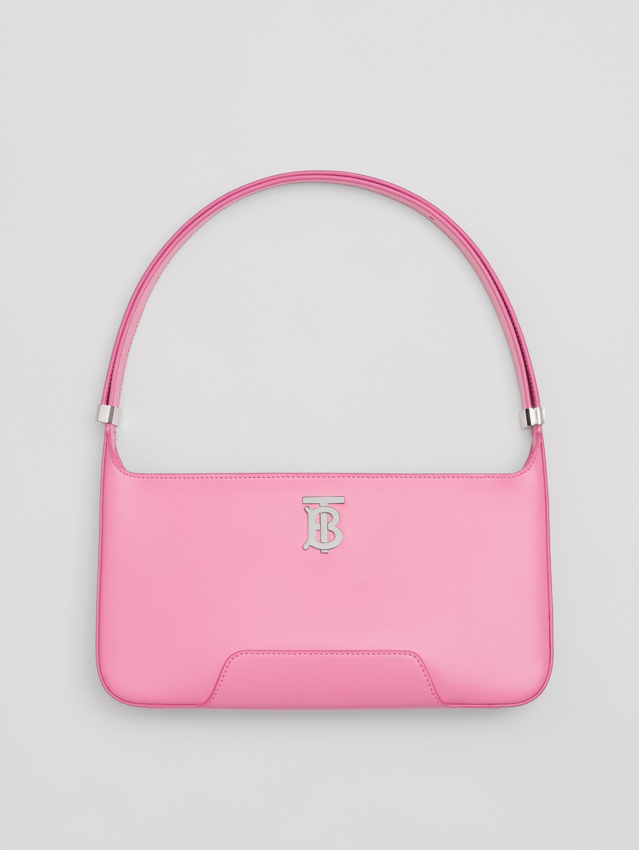 Leather TB Shoulder Bag in Primrose Pink