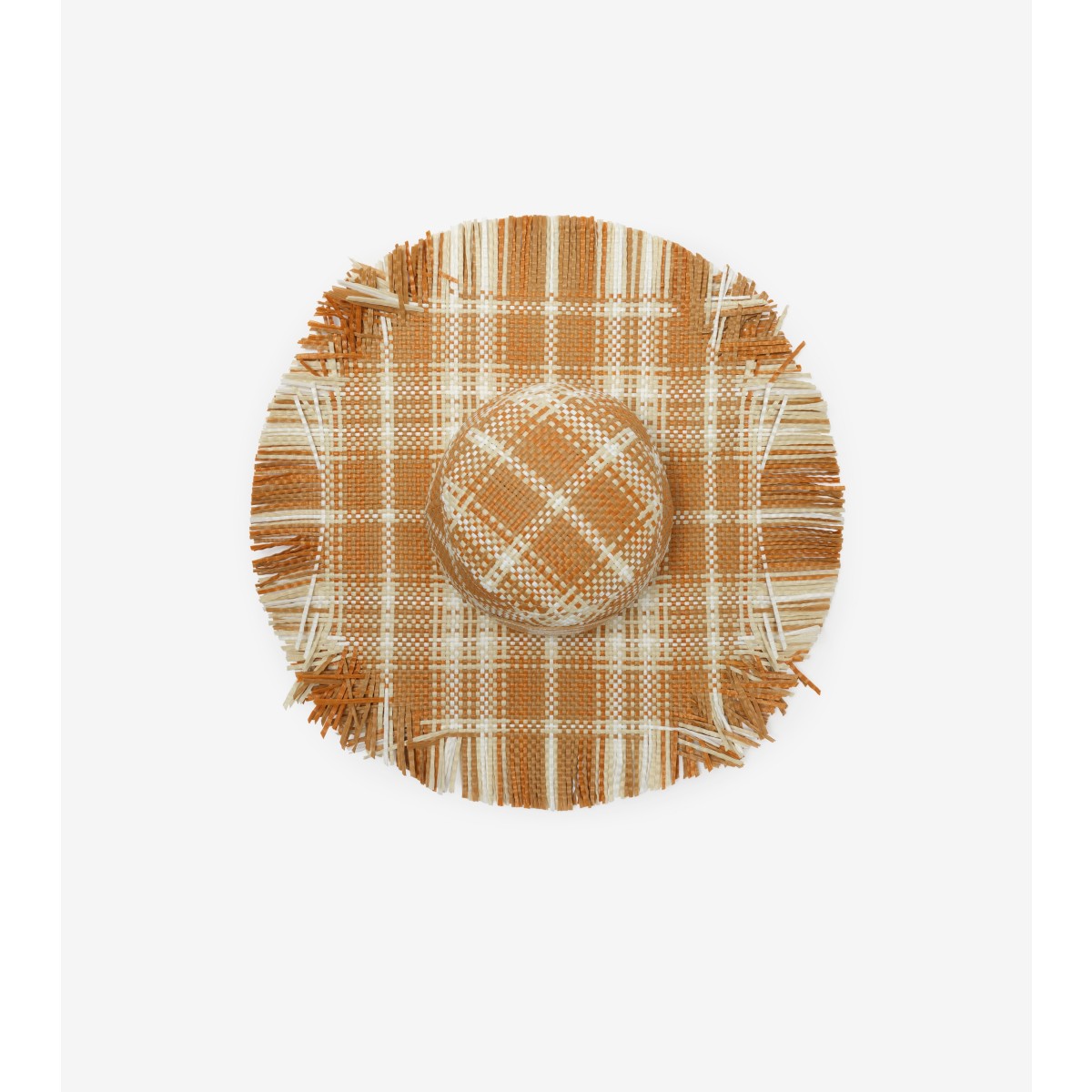  Check Knight Stamp Raffia-effect Sun Hat