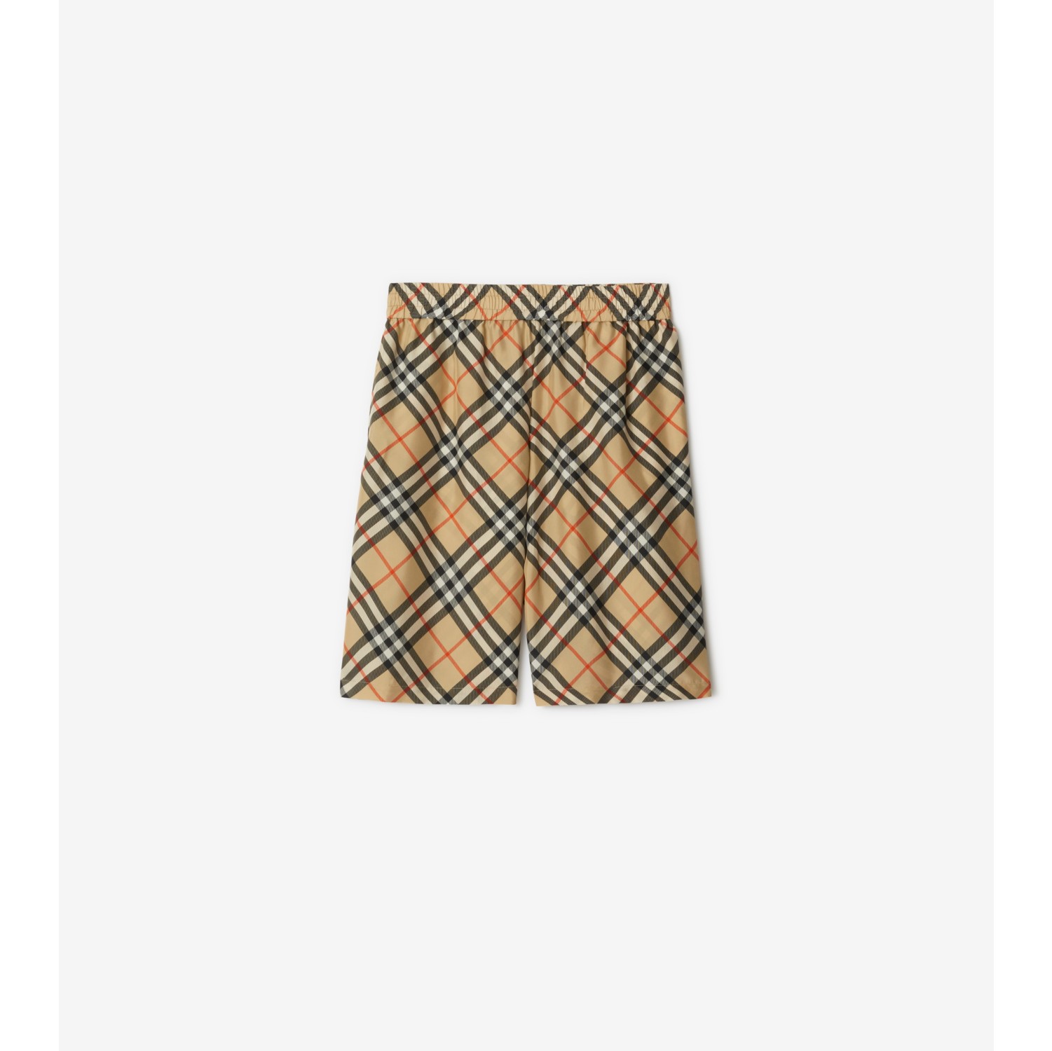 Check Silk Shorts