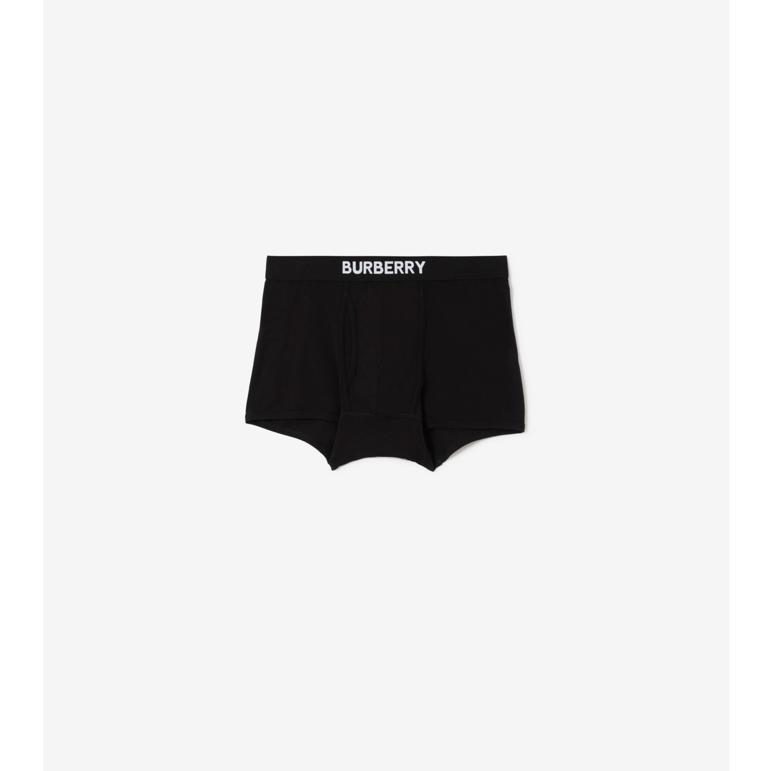 Cotton Boxer Shorts in Black - Men