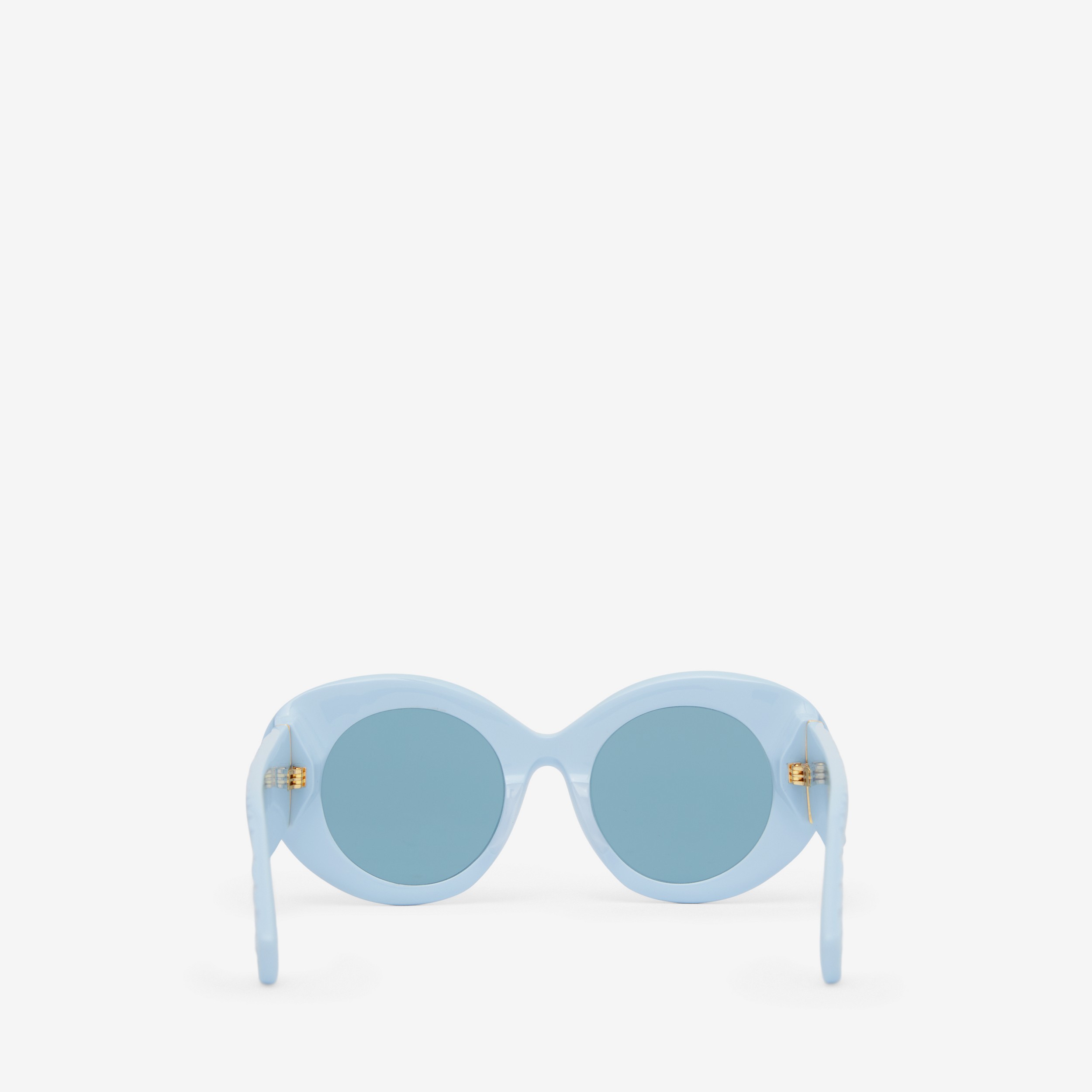 专属标识装饰大圆框萝纳太阳眼镜 (浅蓝色) - 女士 | Burberry® 博柏利官网 - 3