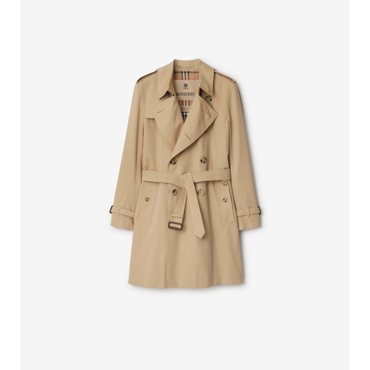  Check Mid-length Kensington Heritage Trench Coat