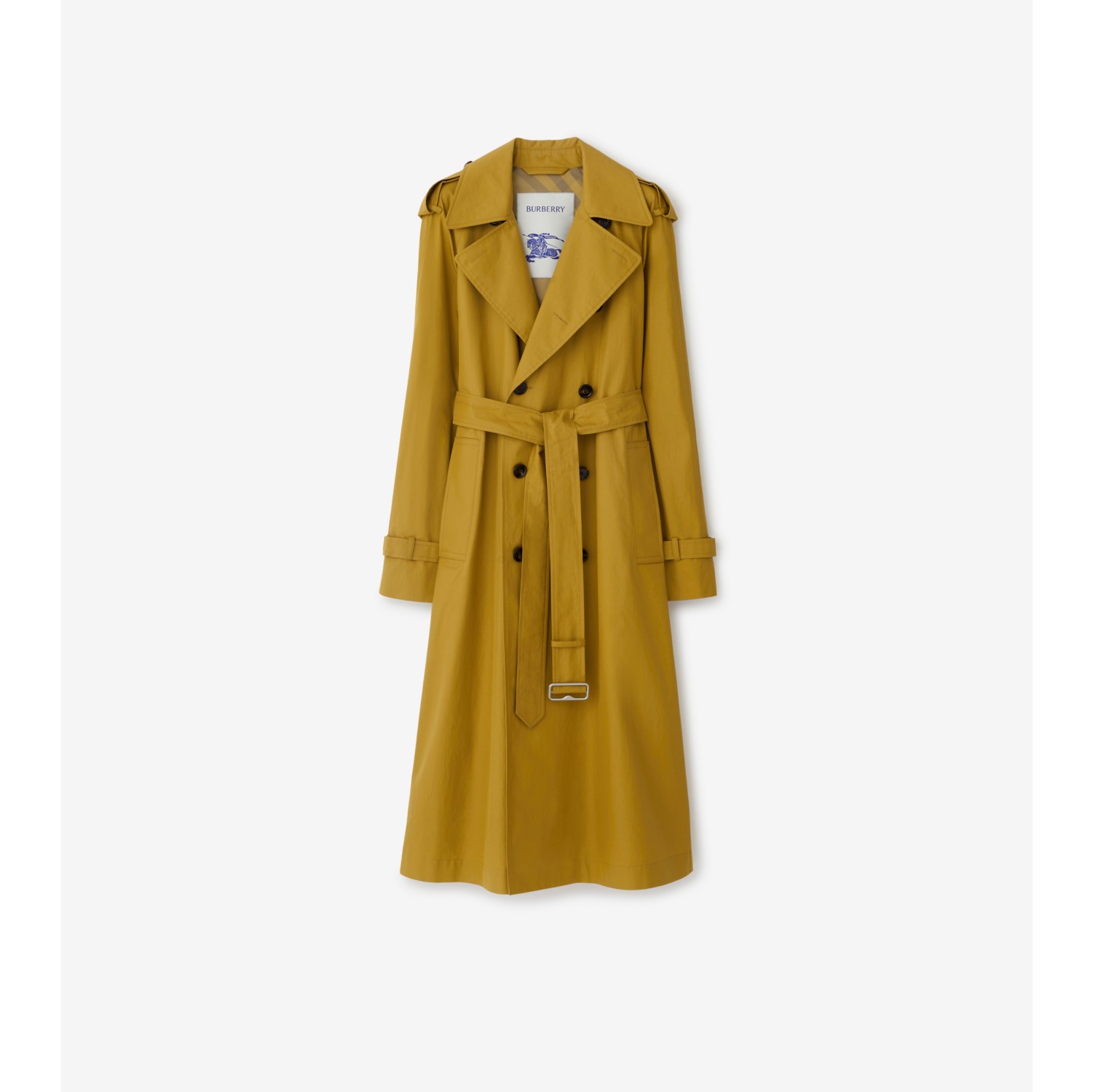 Long Gabardine Trench Coat in Manilla Women Burberry Official