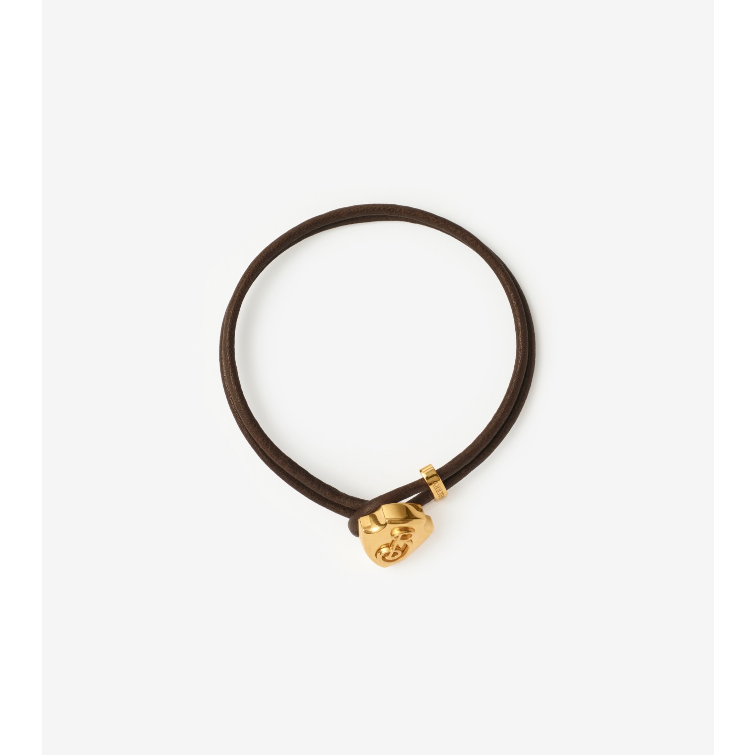 Leather B Shield Bracelet in Gold military Women Burberry Official