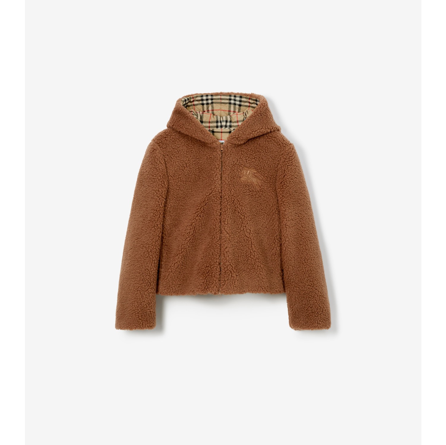 Fleece Jacket in Dusty caramel Women Cashmere Wool Burberry