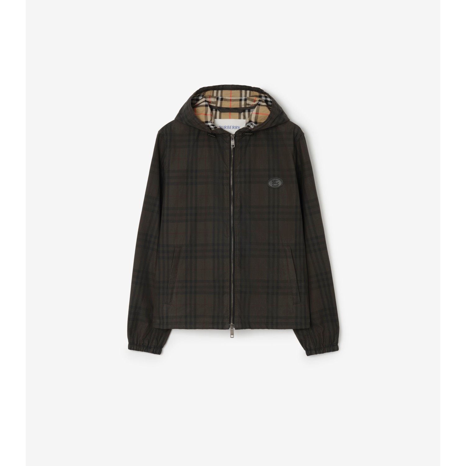 Check Cotton Newport Hooded Jacket