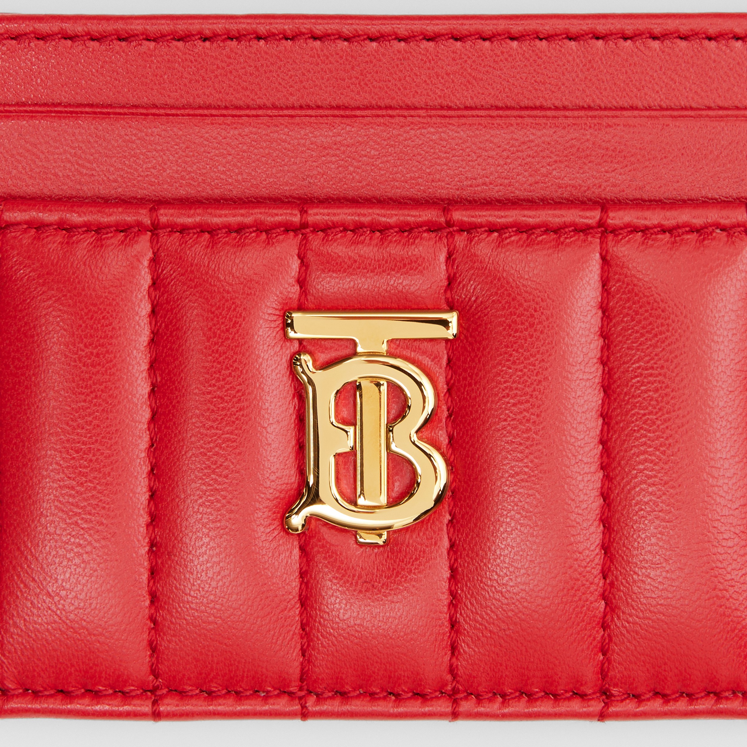 Quilted Leather Lola Card Case in Bright Red - Women | Burberry® Official - 2