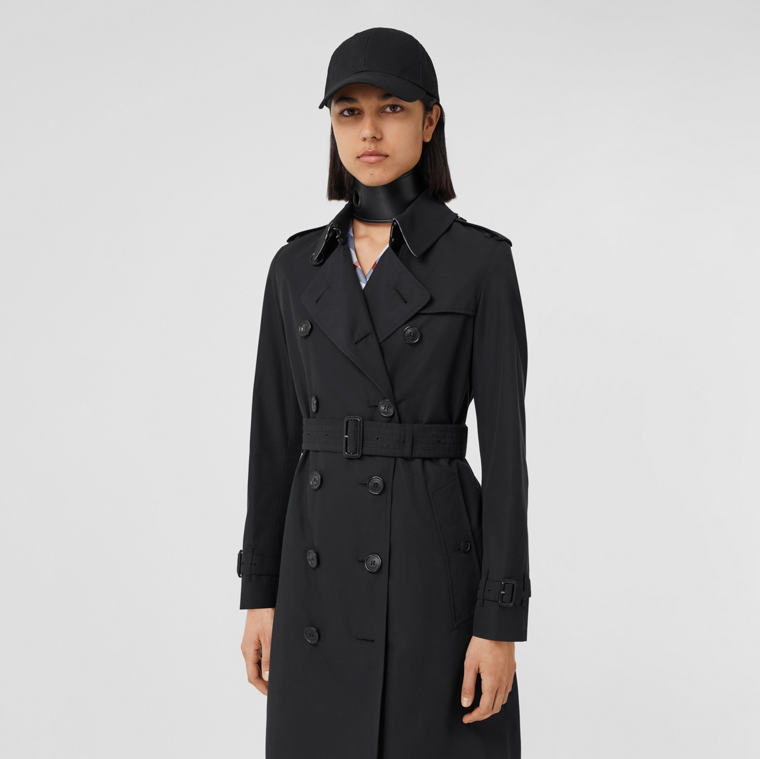 Trench coat Heritage Kensington de longitud media (Medianoche) - Mujer | Burberry® oficial
