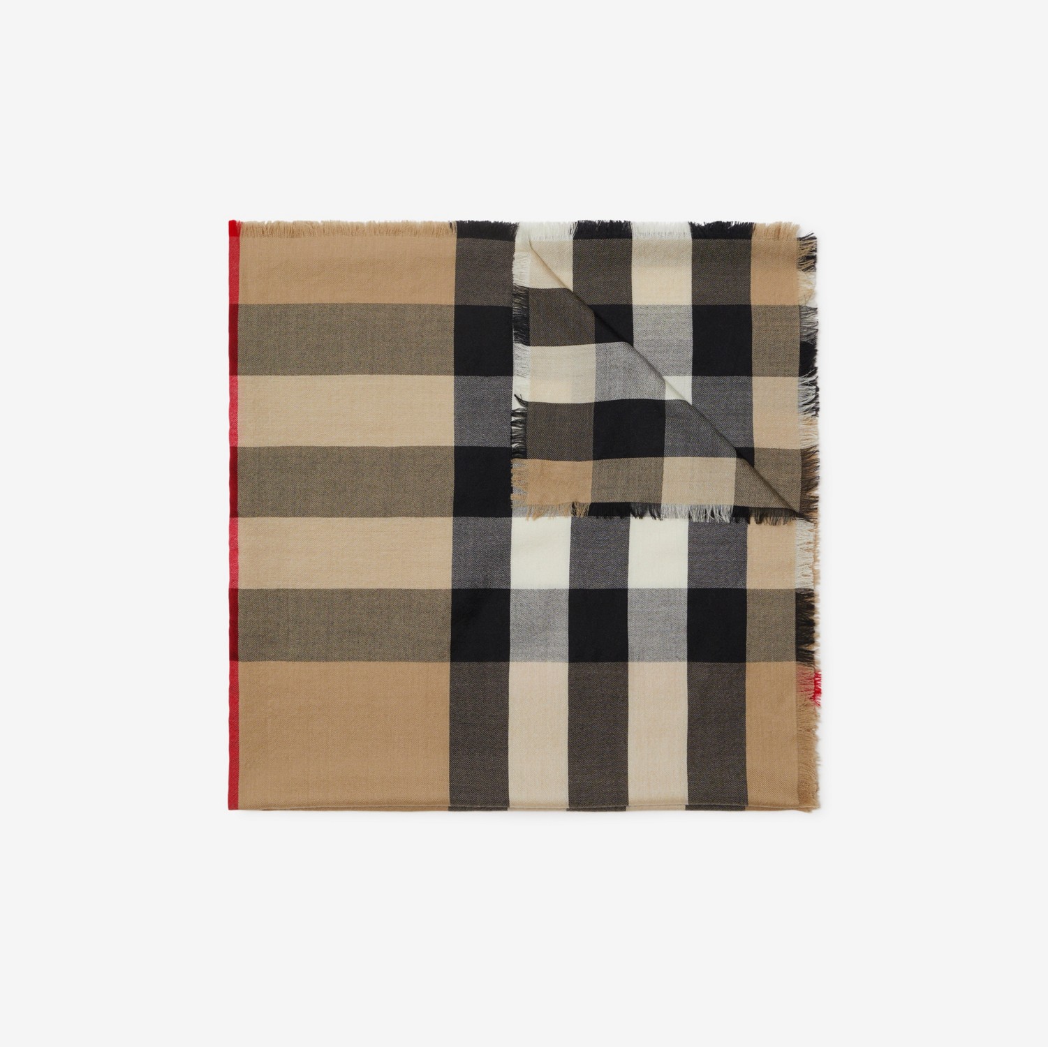 チェック カシミアスカーフ (アーカイブベージュ) | Burberry チェック カシミアスカーフ (アーカイブベージュ) | Burberry