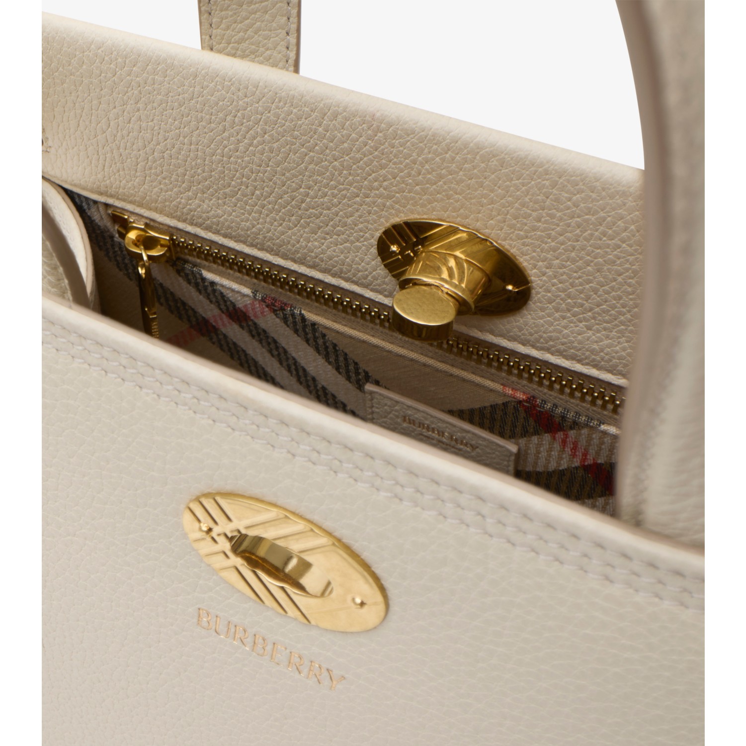 Mini Cotswolds Tote in Soap beige - Women, Leather | Burberry® Official