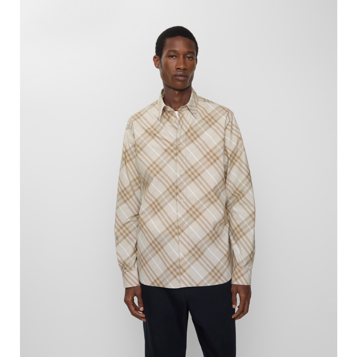 Relaxed Fit Check Cotton Shirt