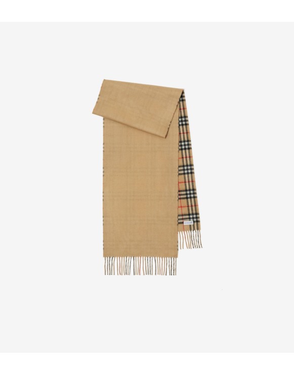 Reversible Check Cashmere Scarf