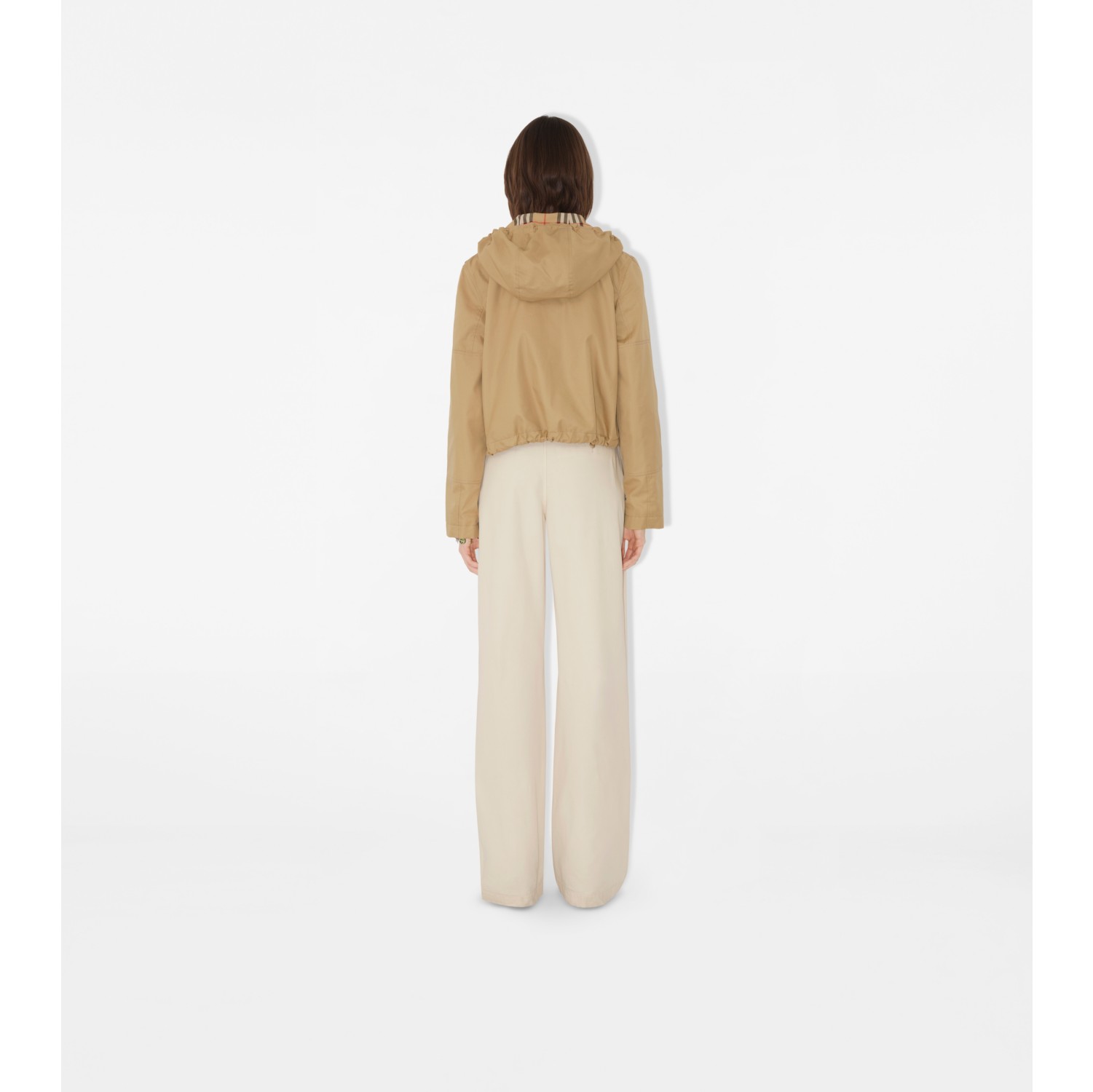 Parka courte en gabardine