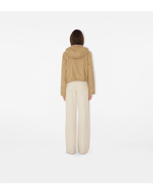 Parka courte en gabardine