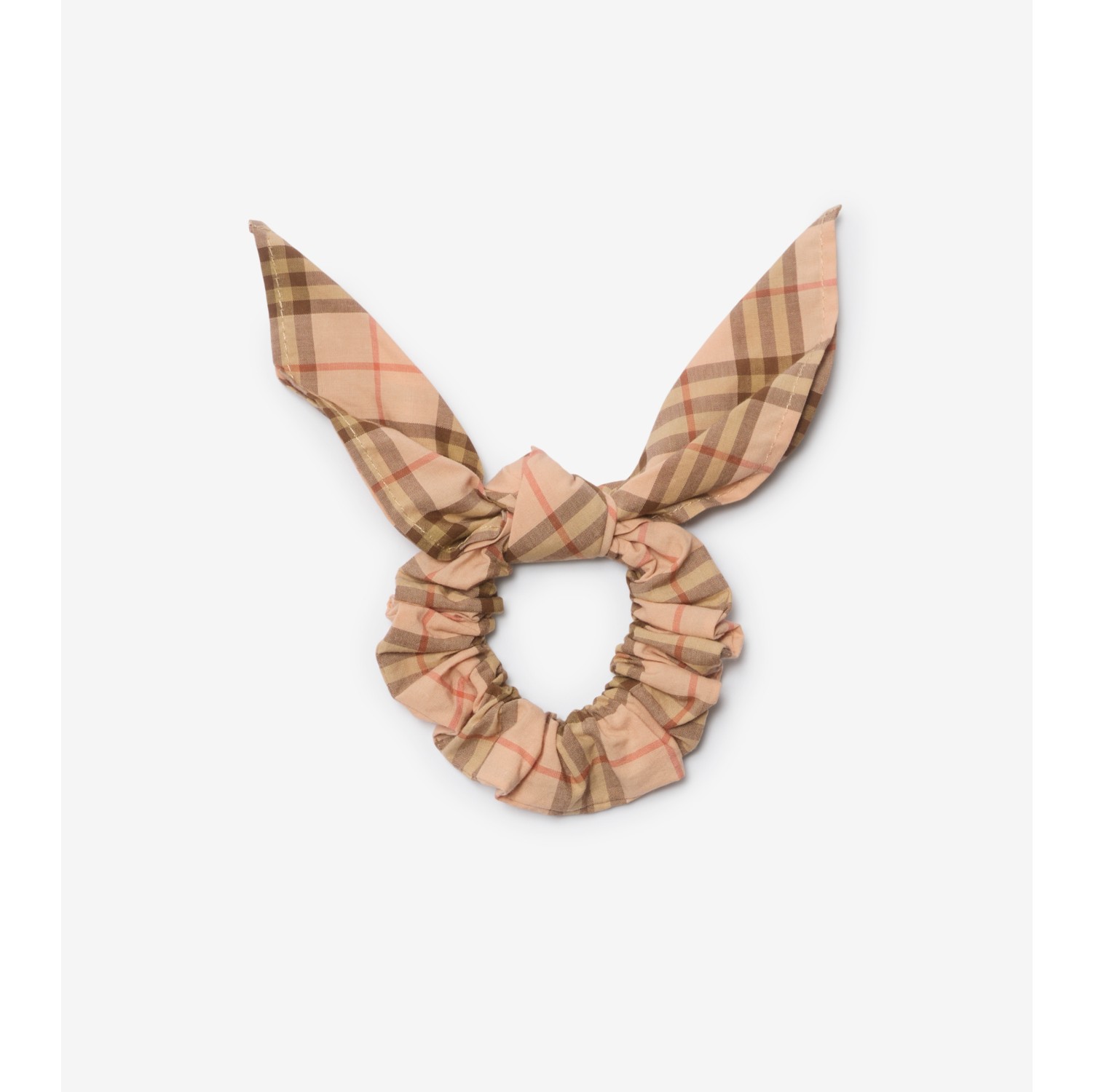 Check Cotton Scrunchie in Plush Children Burberry Official