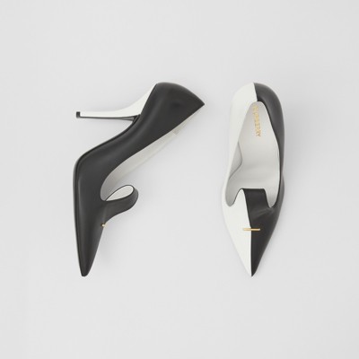 white pointed toe pumps