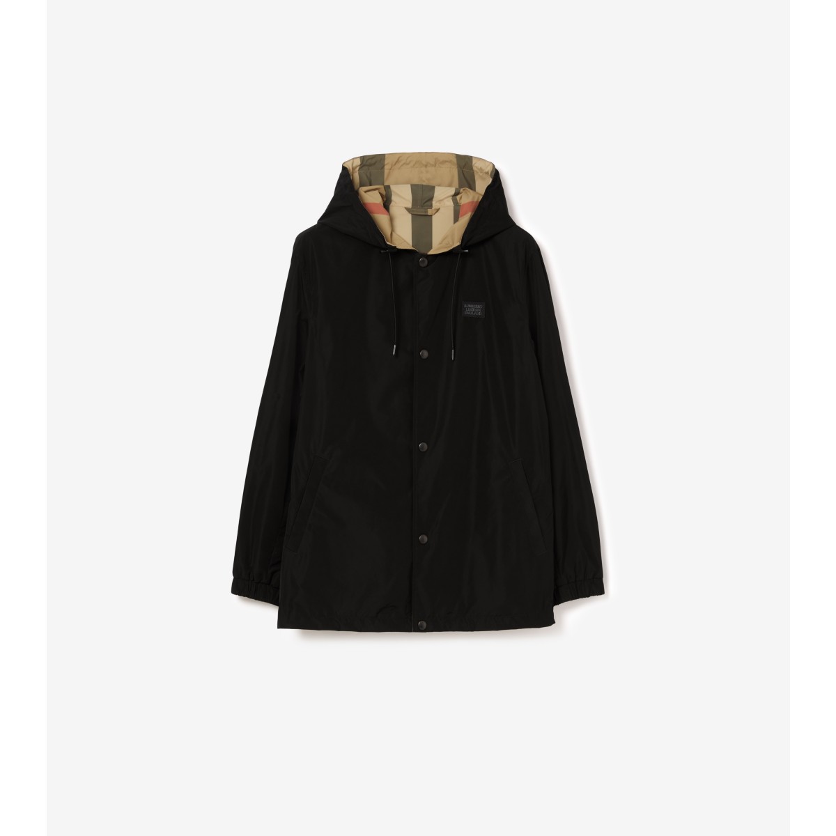  Check Reversible Hooded Jacket