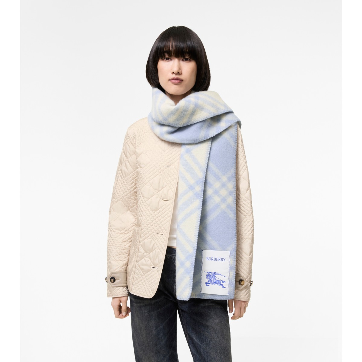  Check Wool Scarf