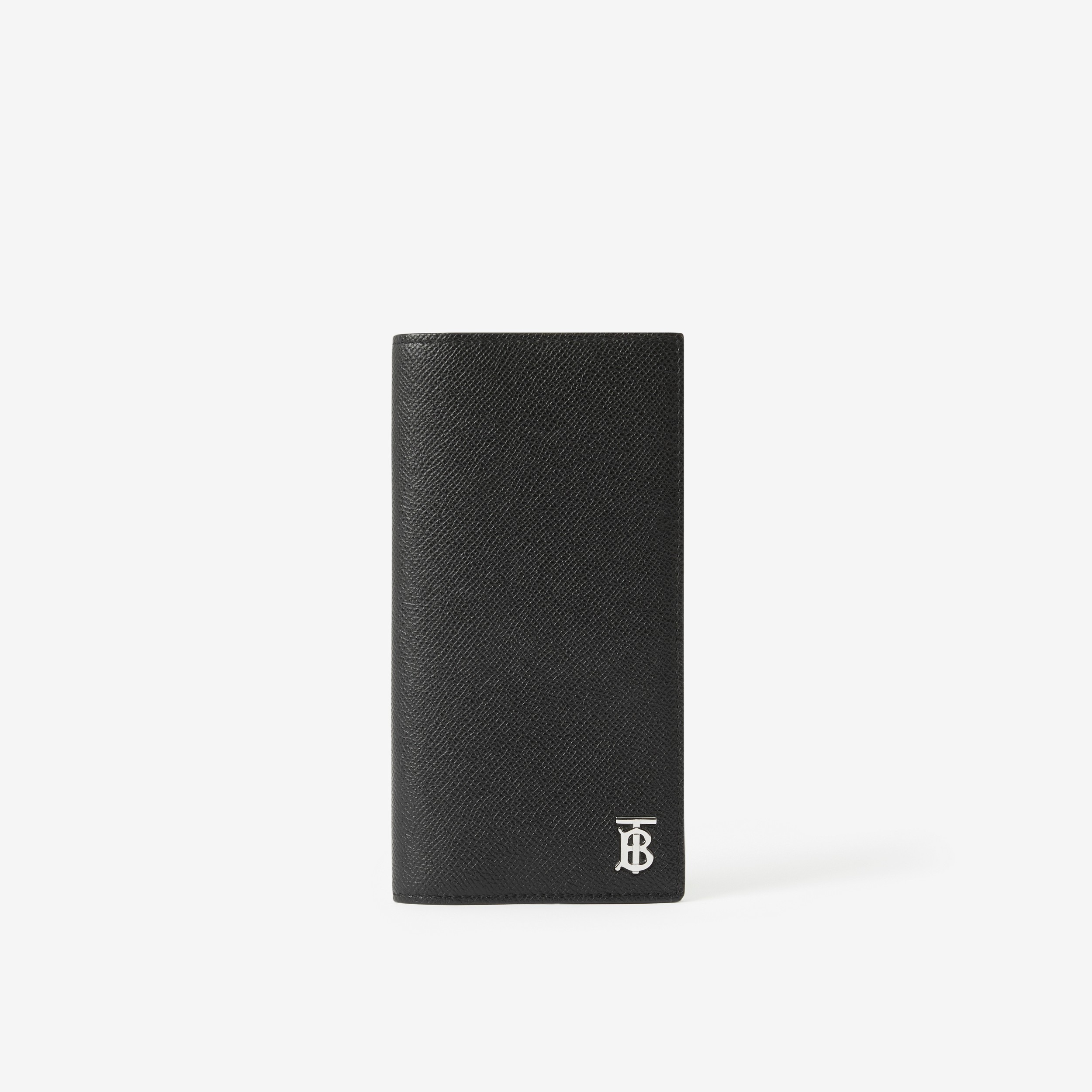 TB-Brieftasche aus Narbleder im Kontinentalformat (Schwarz) - Herren | Burberry® - 1
