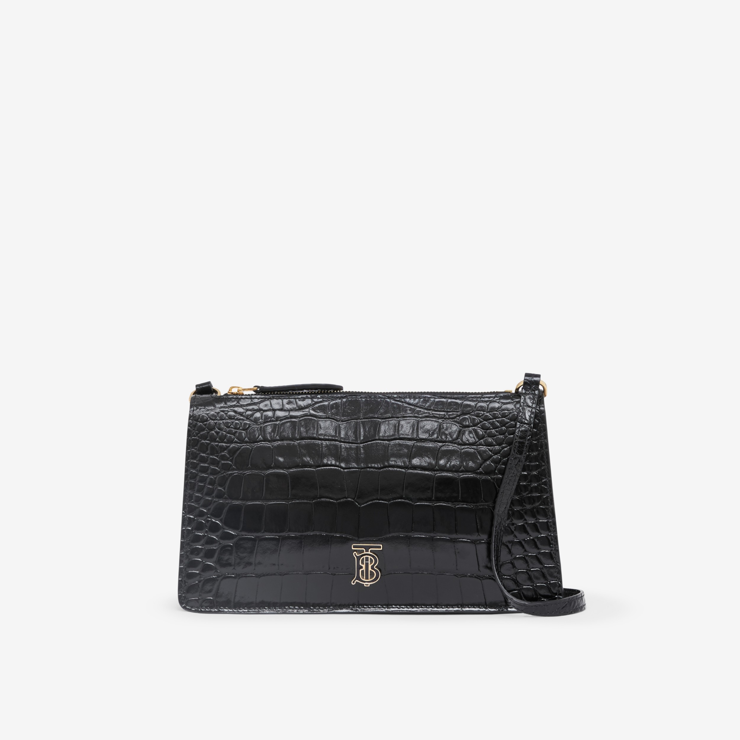 Mini TB Shoulder Pouch in Black Women Burberry® Official