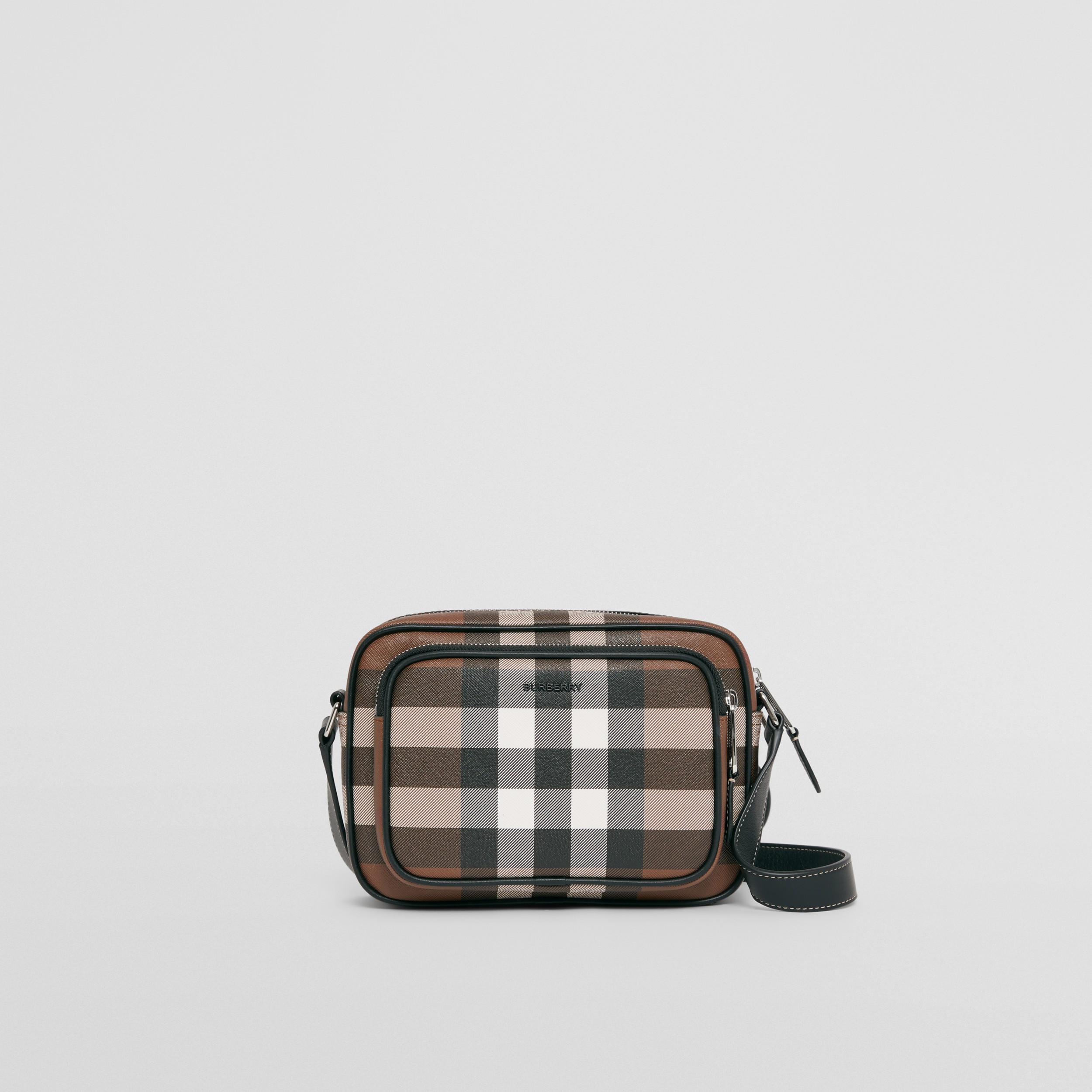 Exaggerated Check Paddy Bag in Dark Birch Brown - Men | Burberry® Official - 1