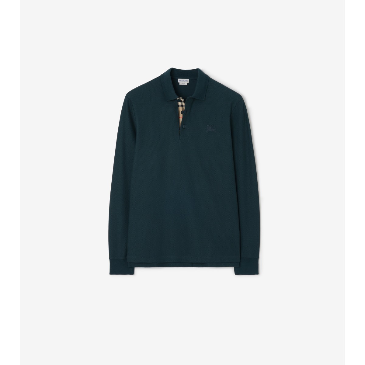  Check Long-sleeve Polo Shirt